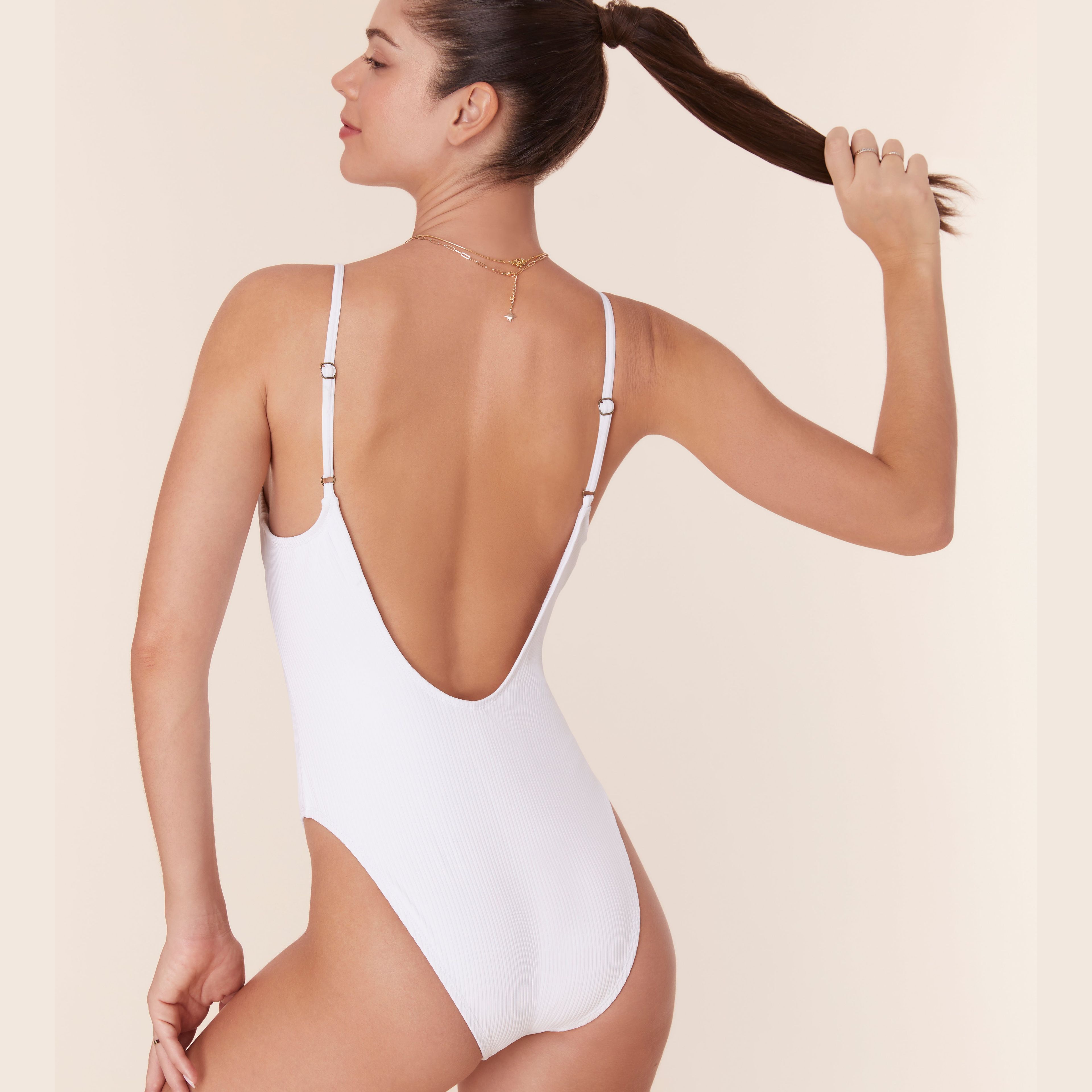 The Laguna One Piece - Ribbed - White - Classic