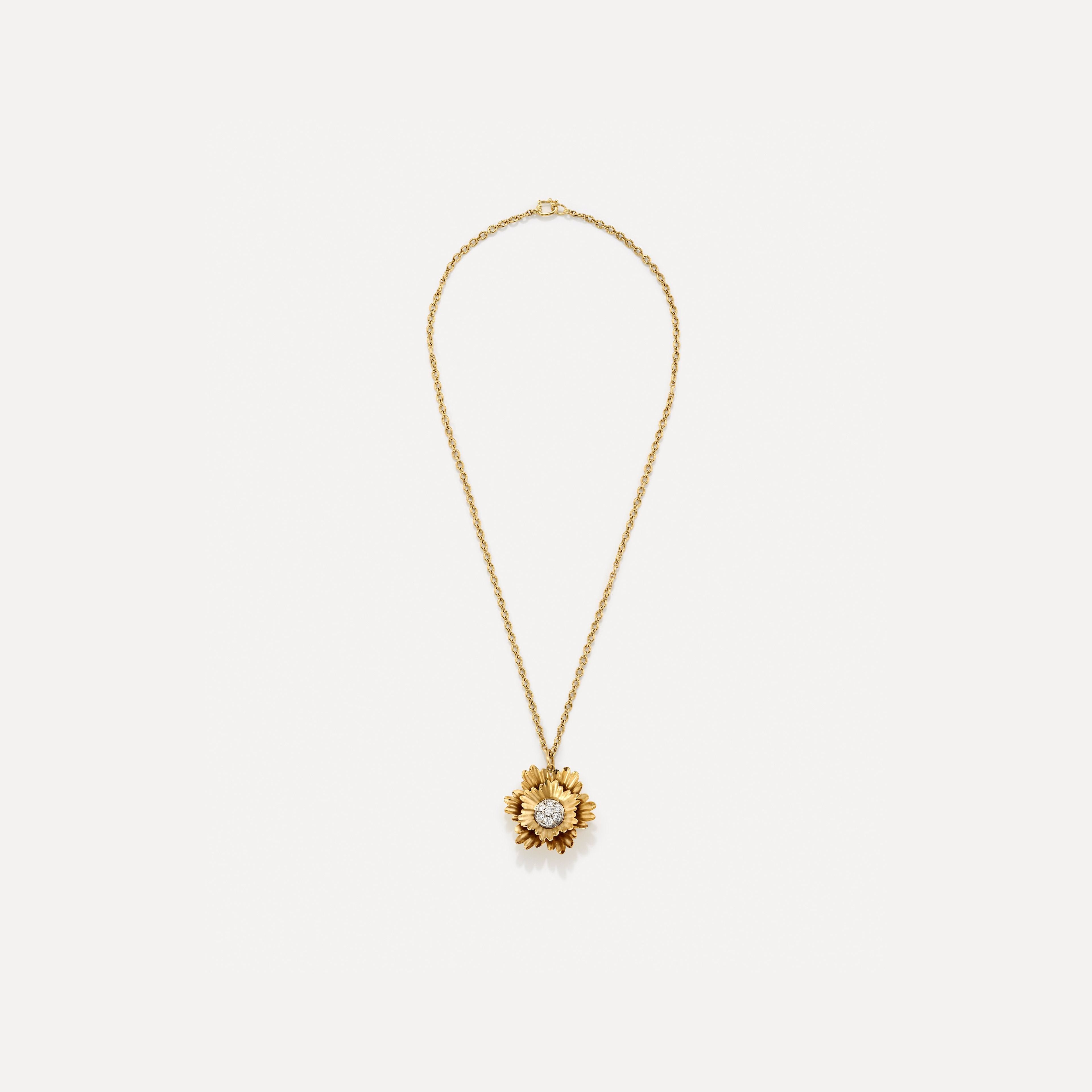 Medium Super Bloom Flower Pendant Necklace