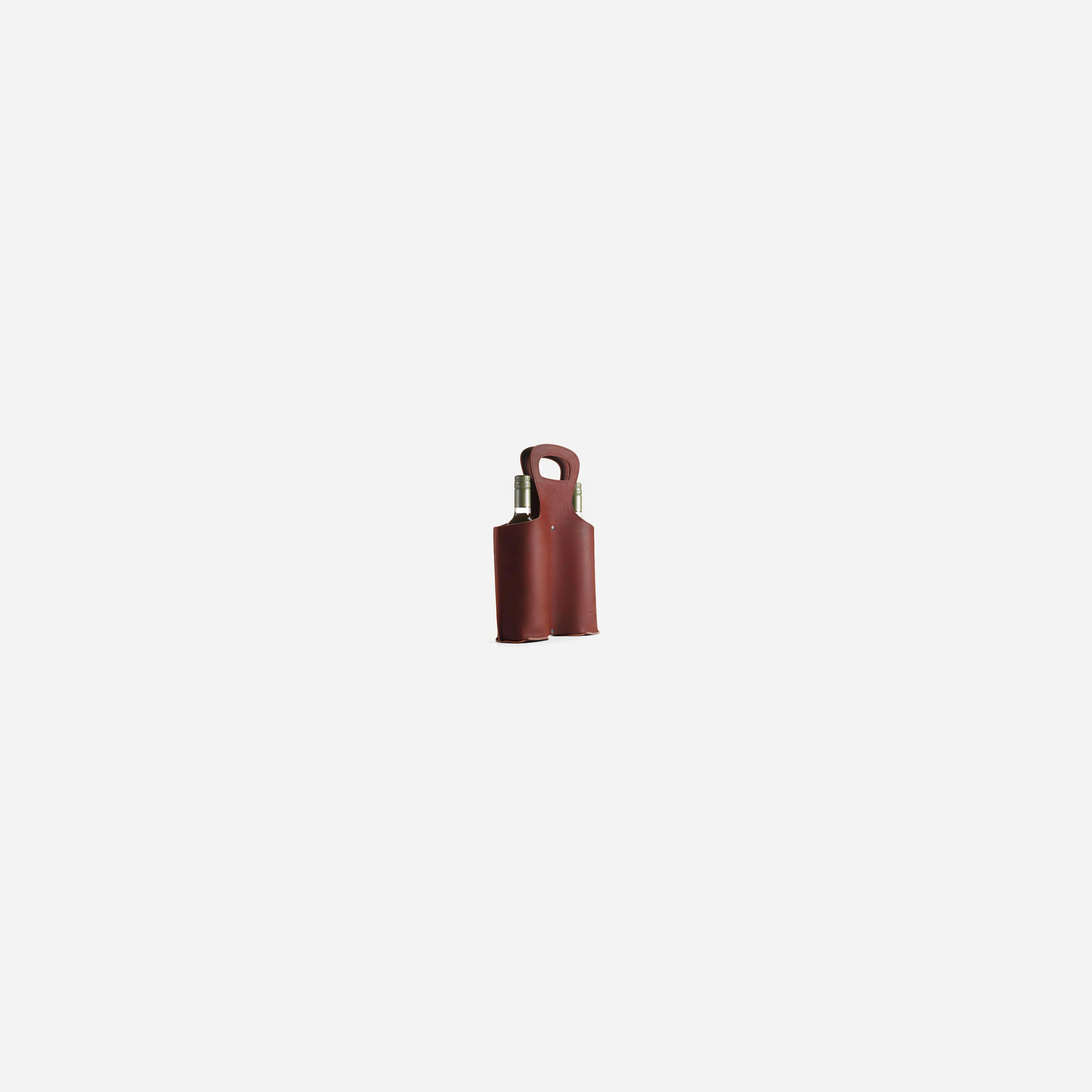 No. 566 Double Leather Wine Tote
