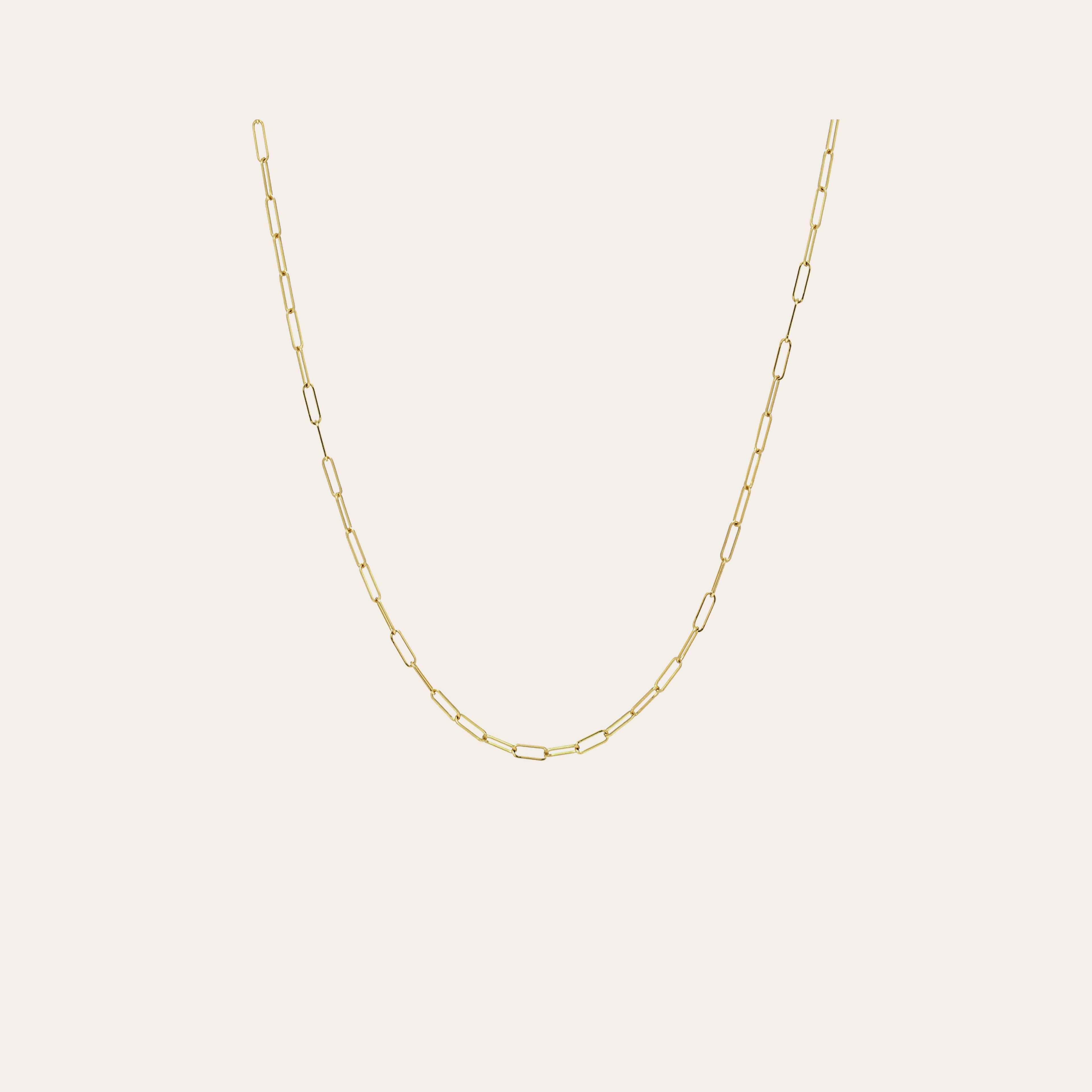 14k Gold Open Link Chain Necklace