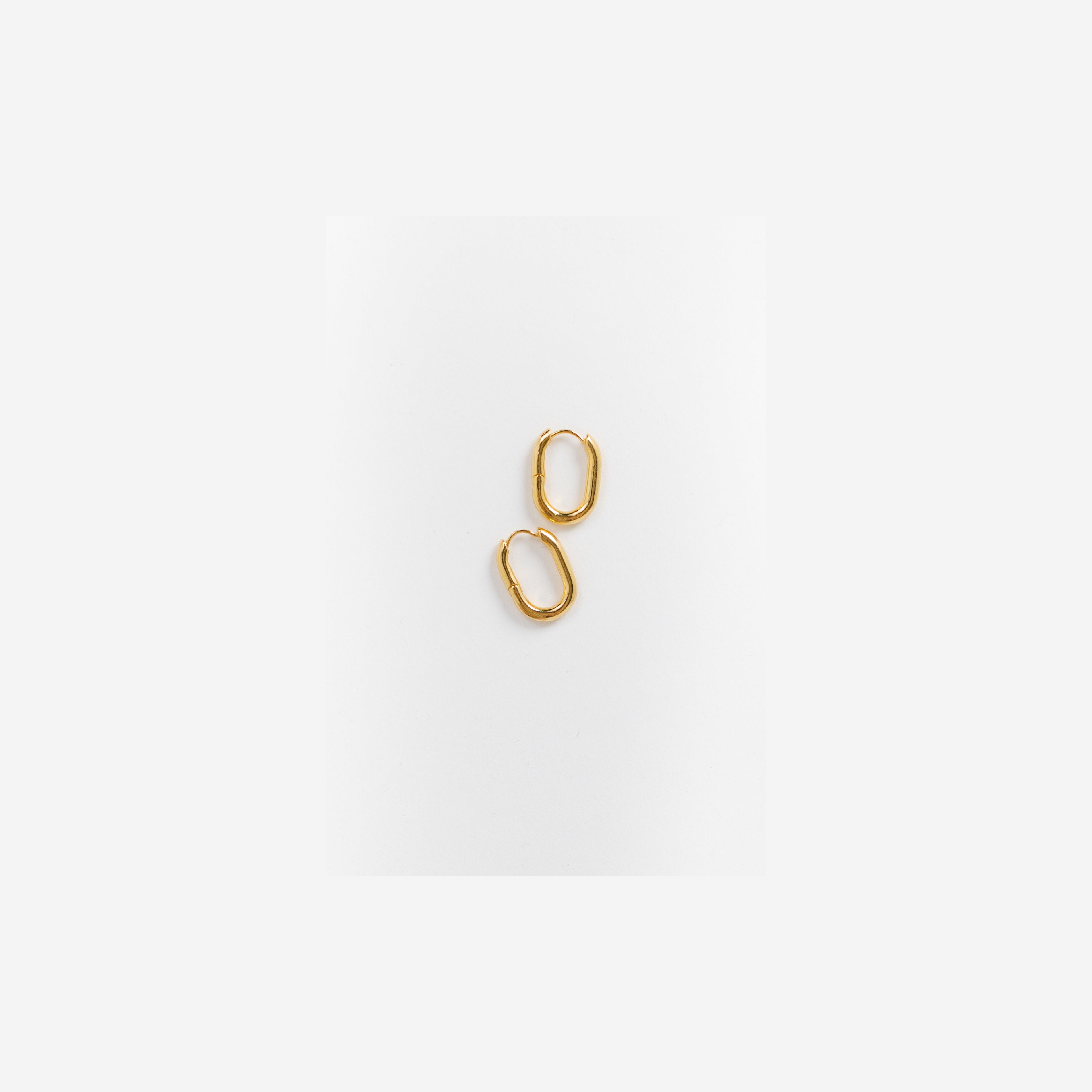 Cove Earrings Jaden Oval Gold