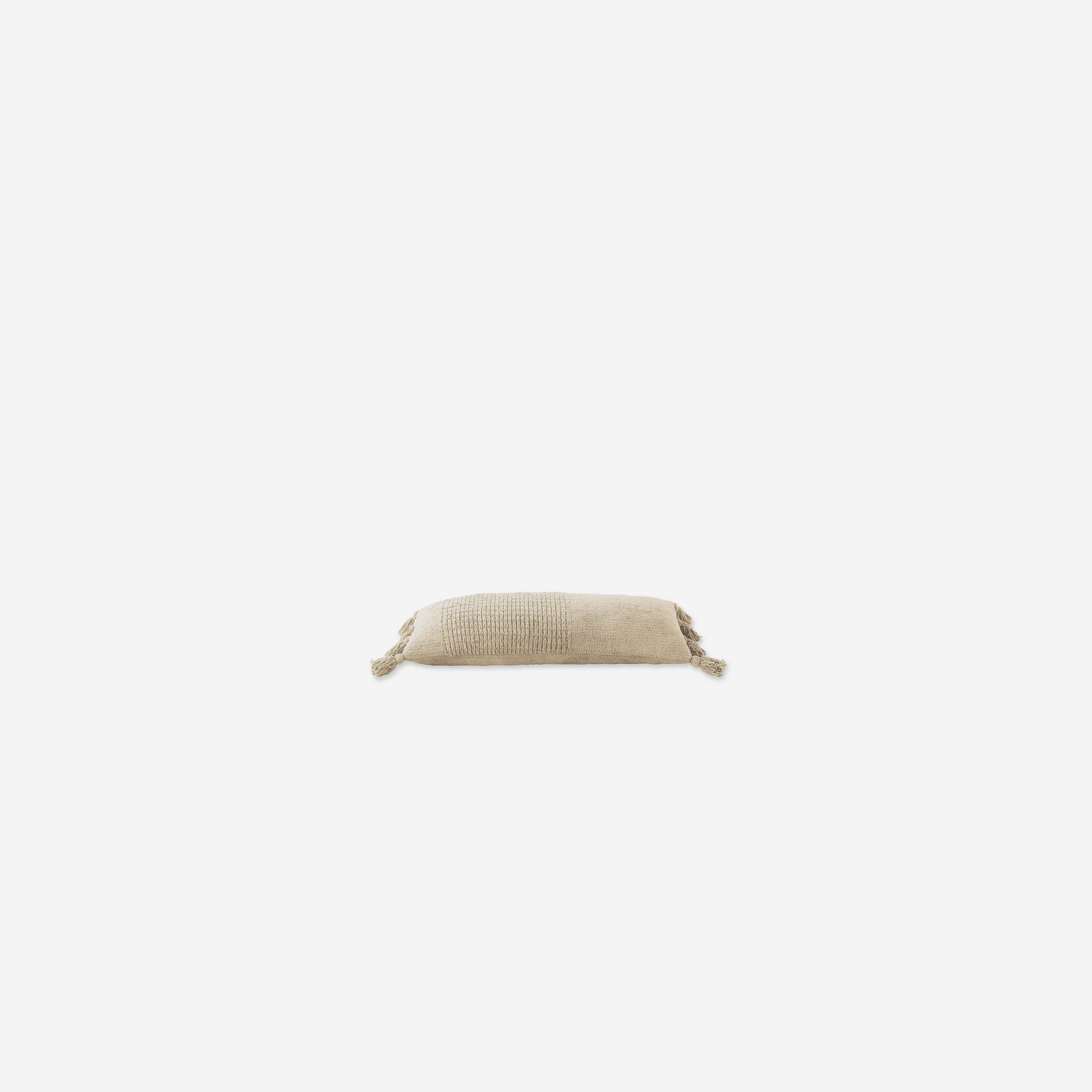 Braided Pom Pom Lumbar Pillow