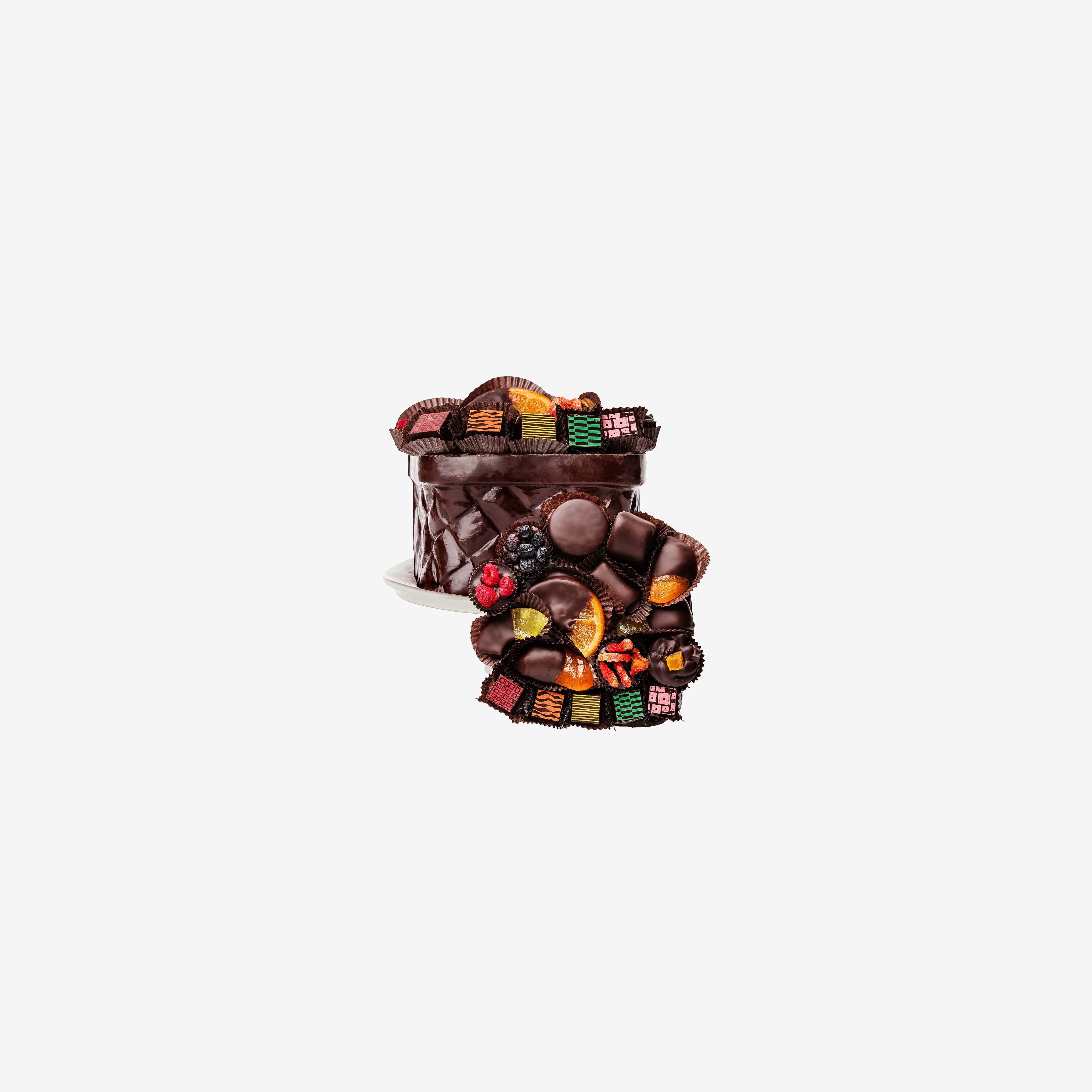 Chocolate Gift Basket - Gourmet Dark Chocolate Square