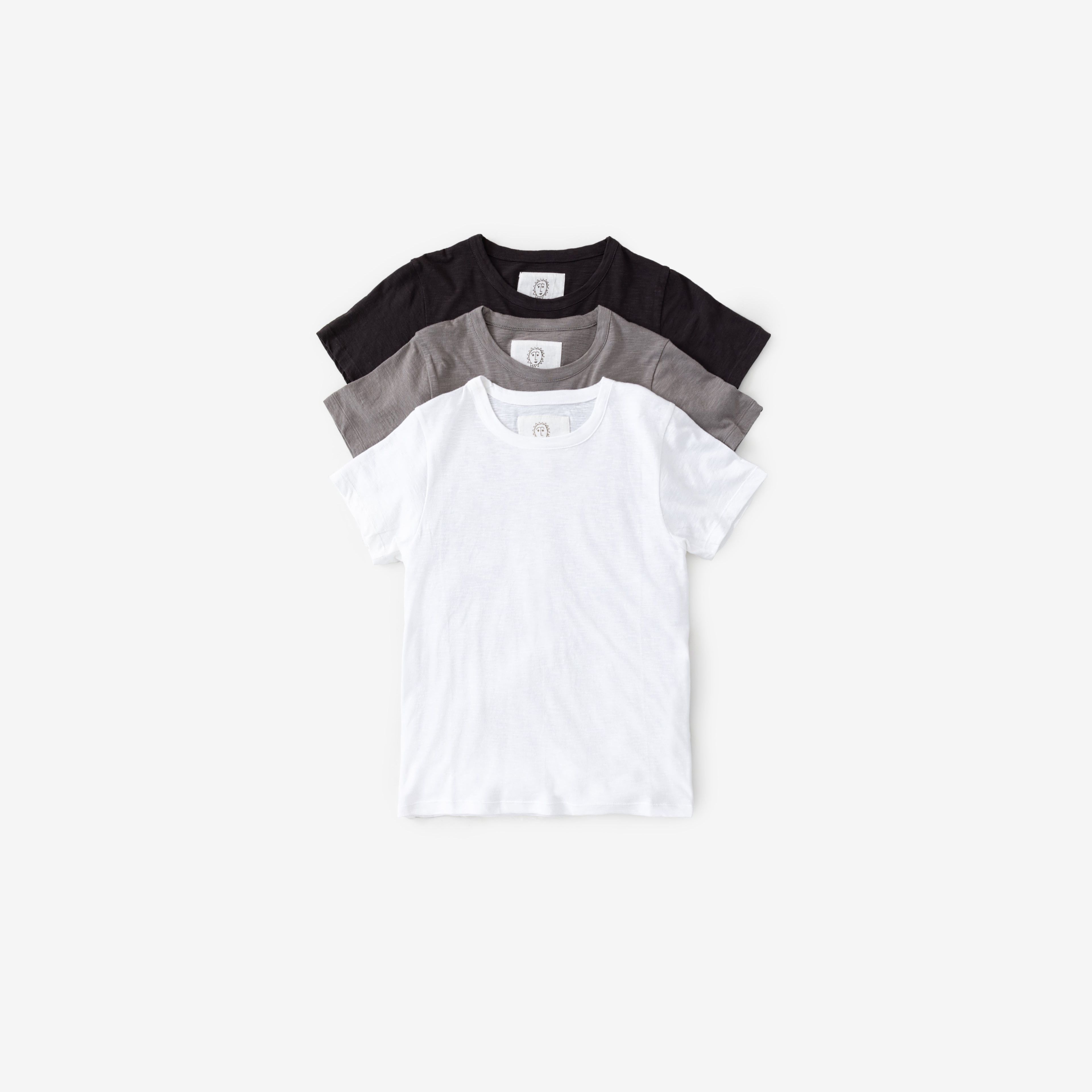 Saturday Tee - Knit T-Shirt 3-Pack - Black/Cloud/Pebble