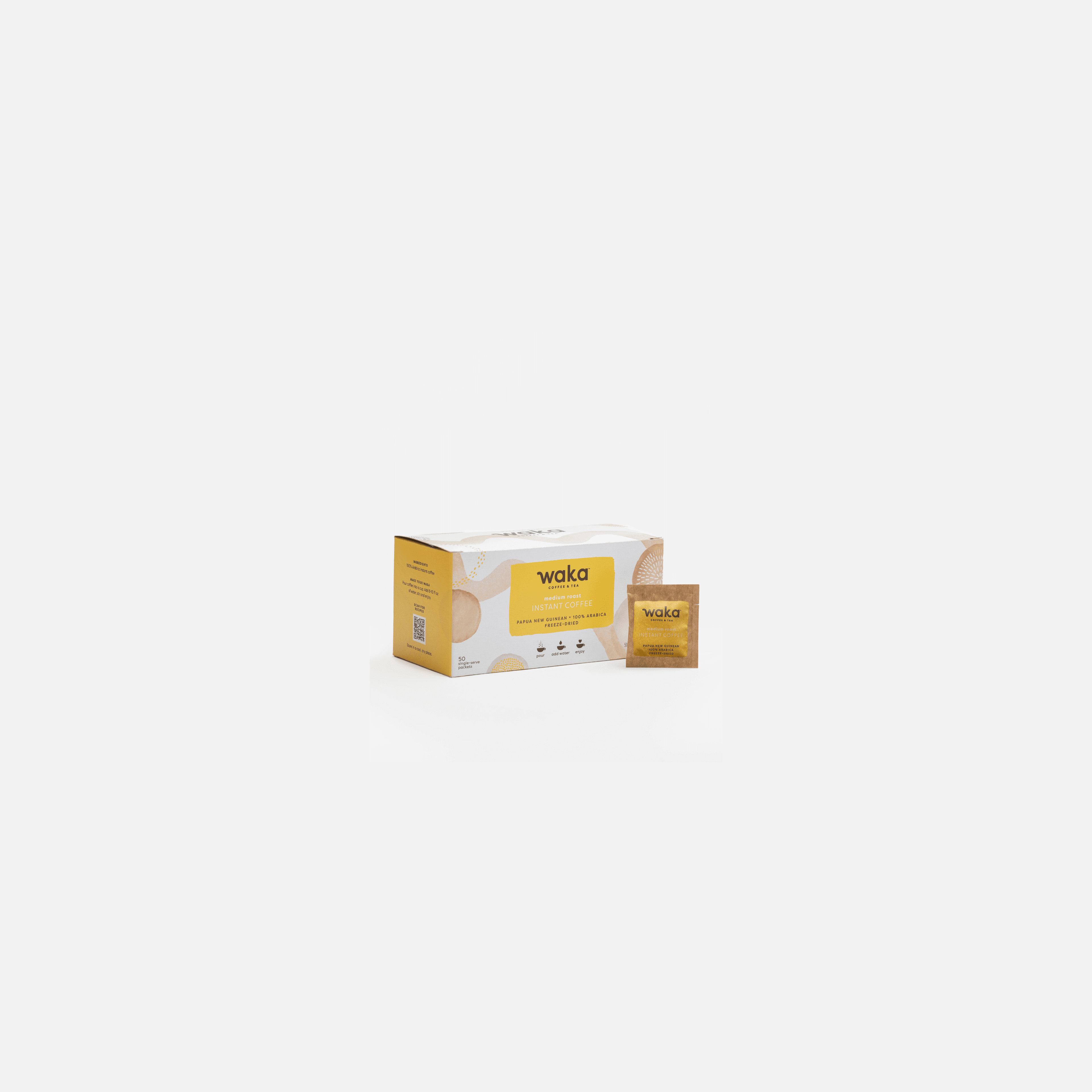 Medium-Strong Roast Single-Serve Premium Instant Coffee Large 50 ct Box