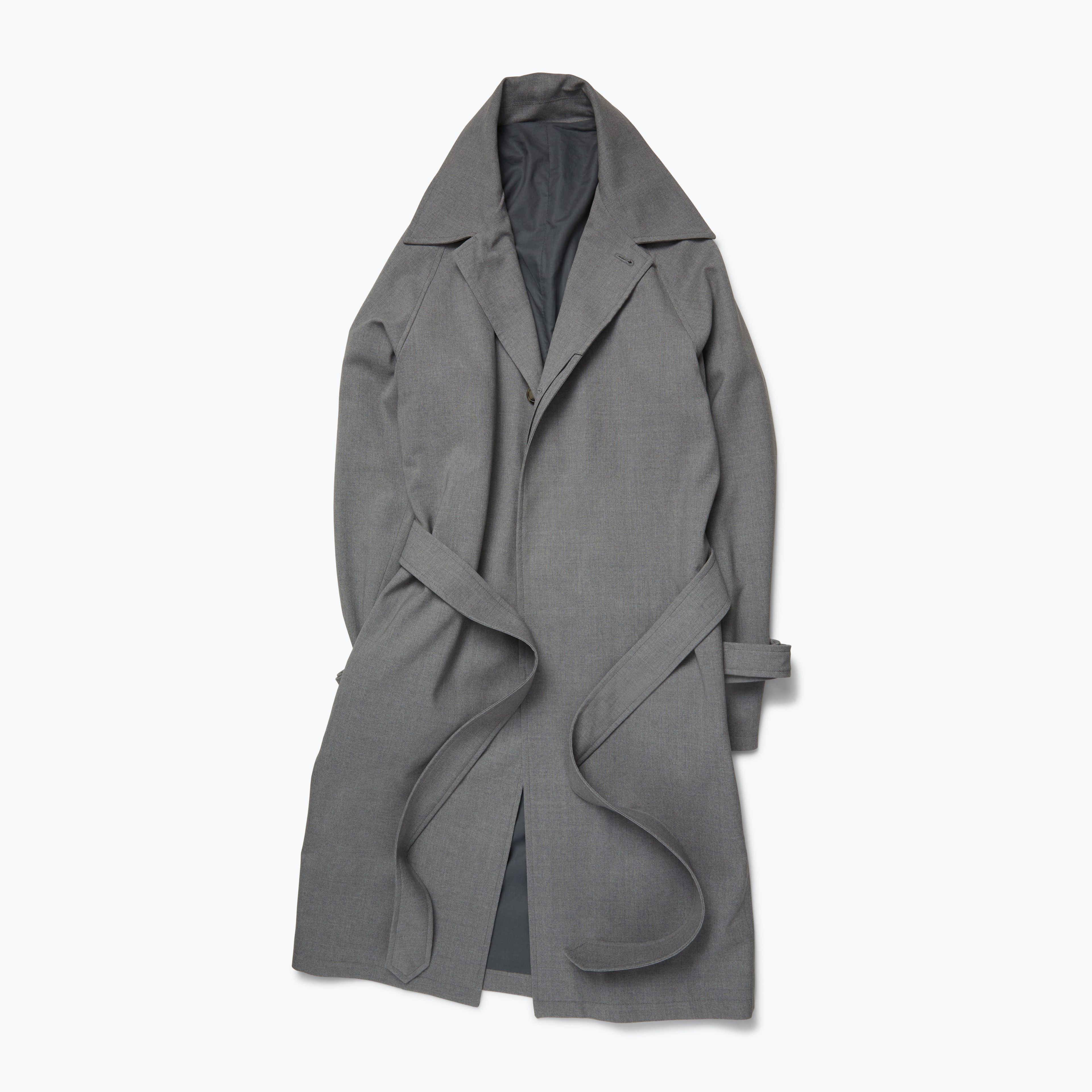 Raglan Coat (Mid-Grey 3-Ply Wool)