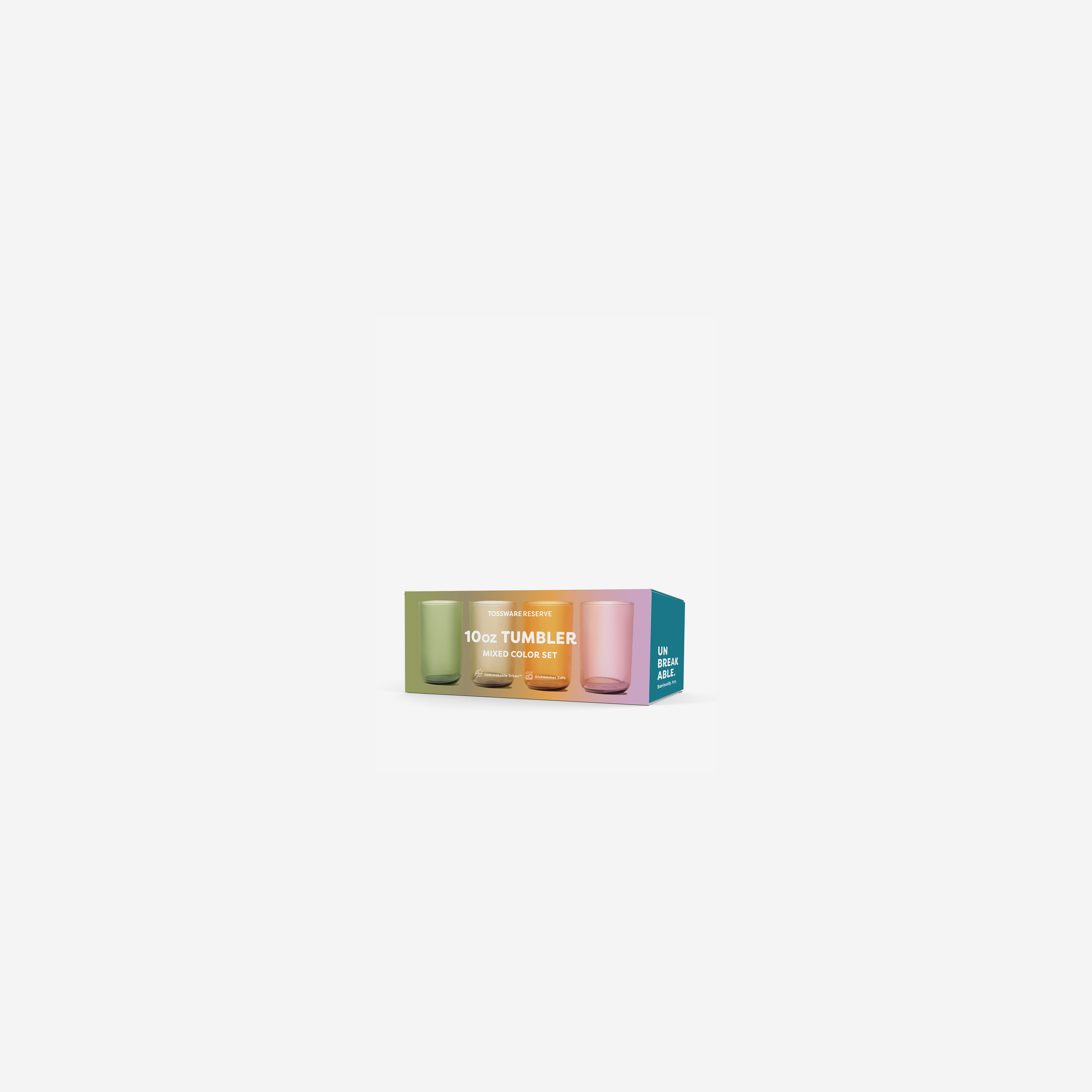 RESERVE 10oz Tumbler Tritan Copolyester Glass - Mixed Color Set