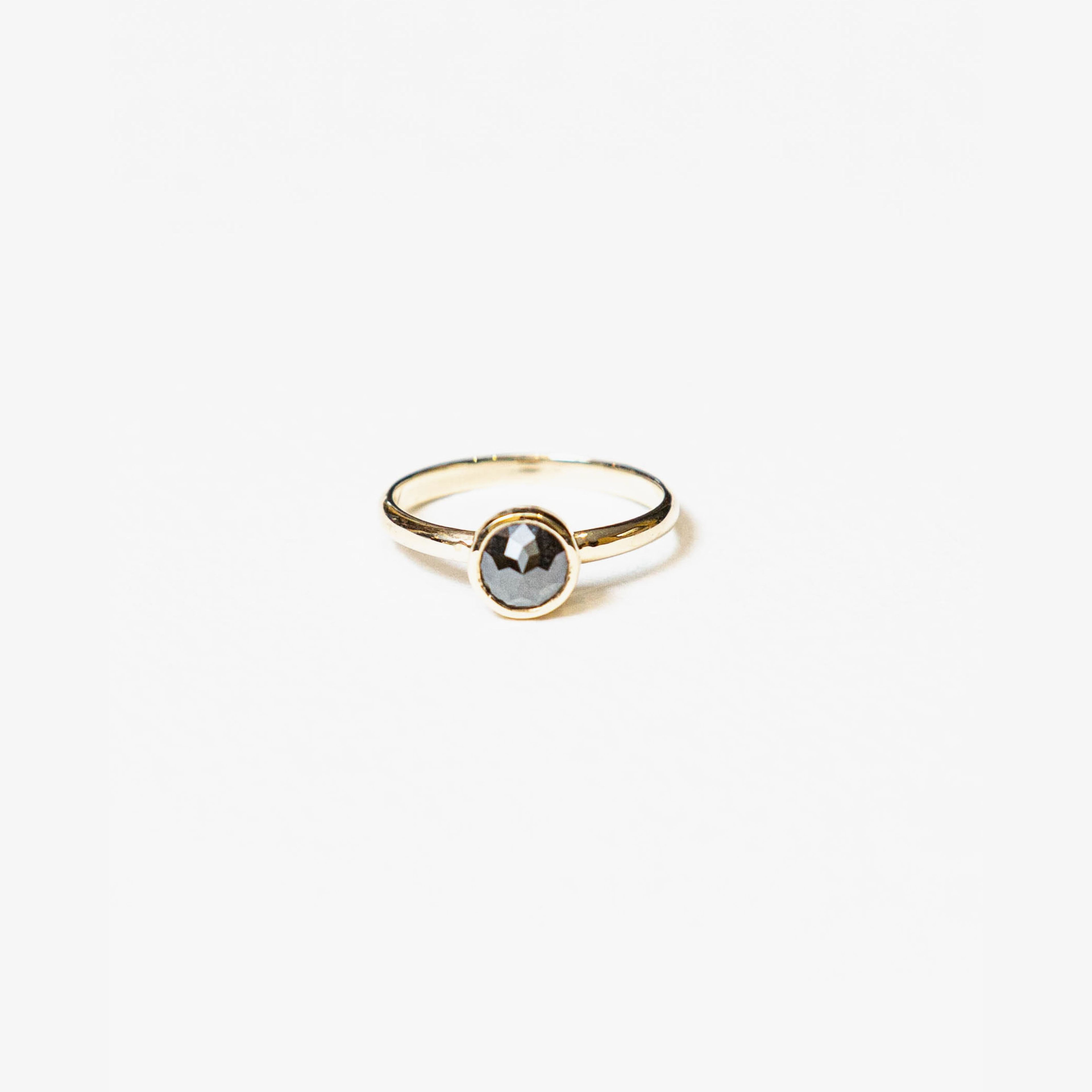 Dark Grey Galaxy Diamond Solitaire Ring