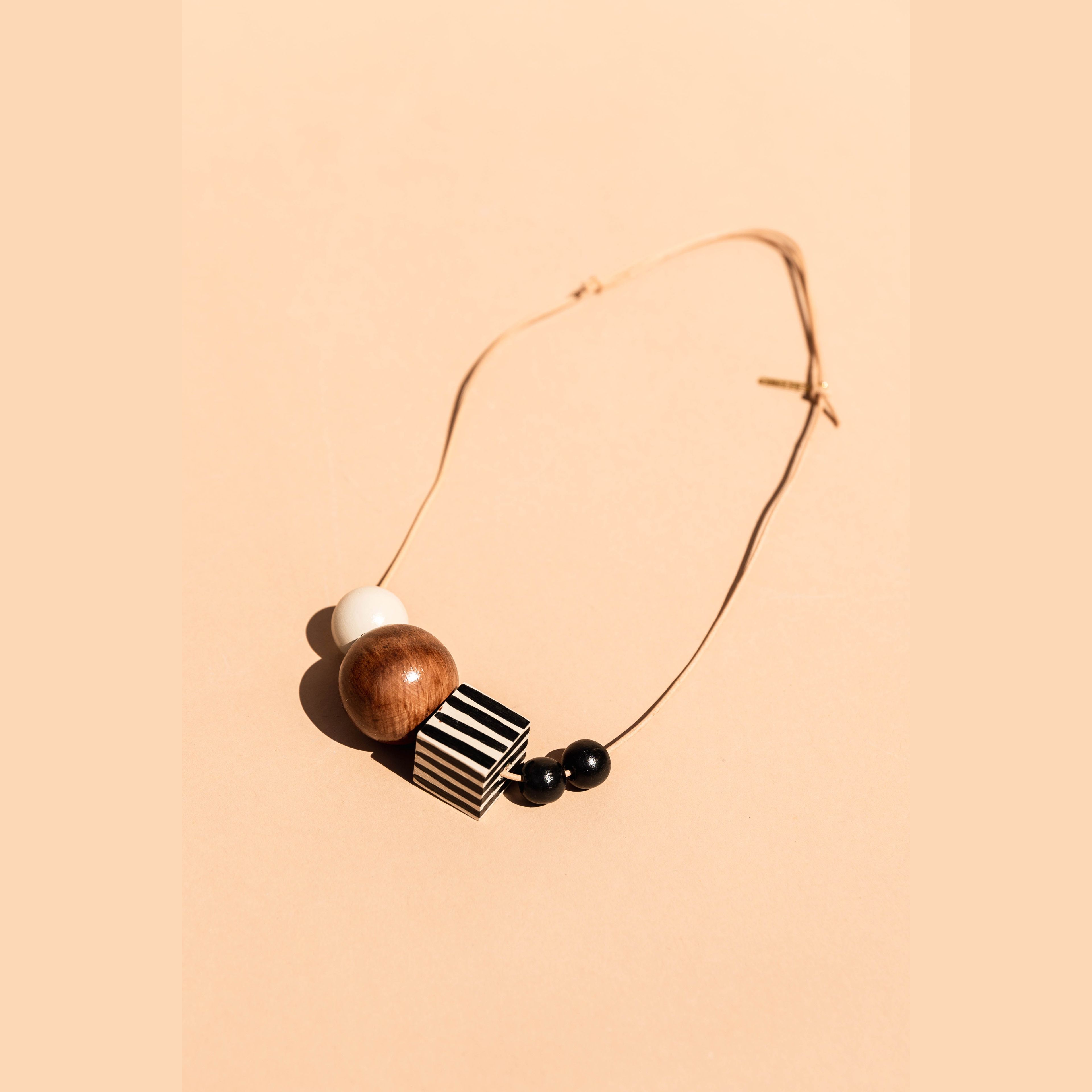 Wooden Bead Necklace-KIMA