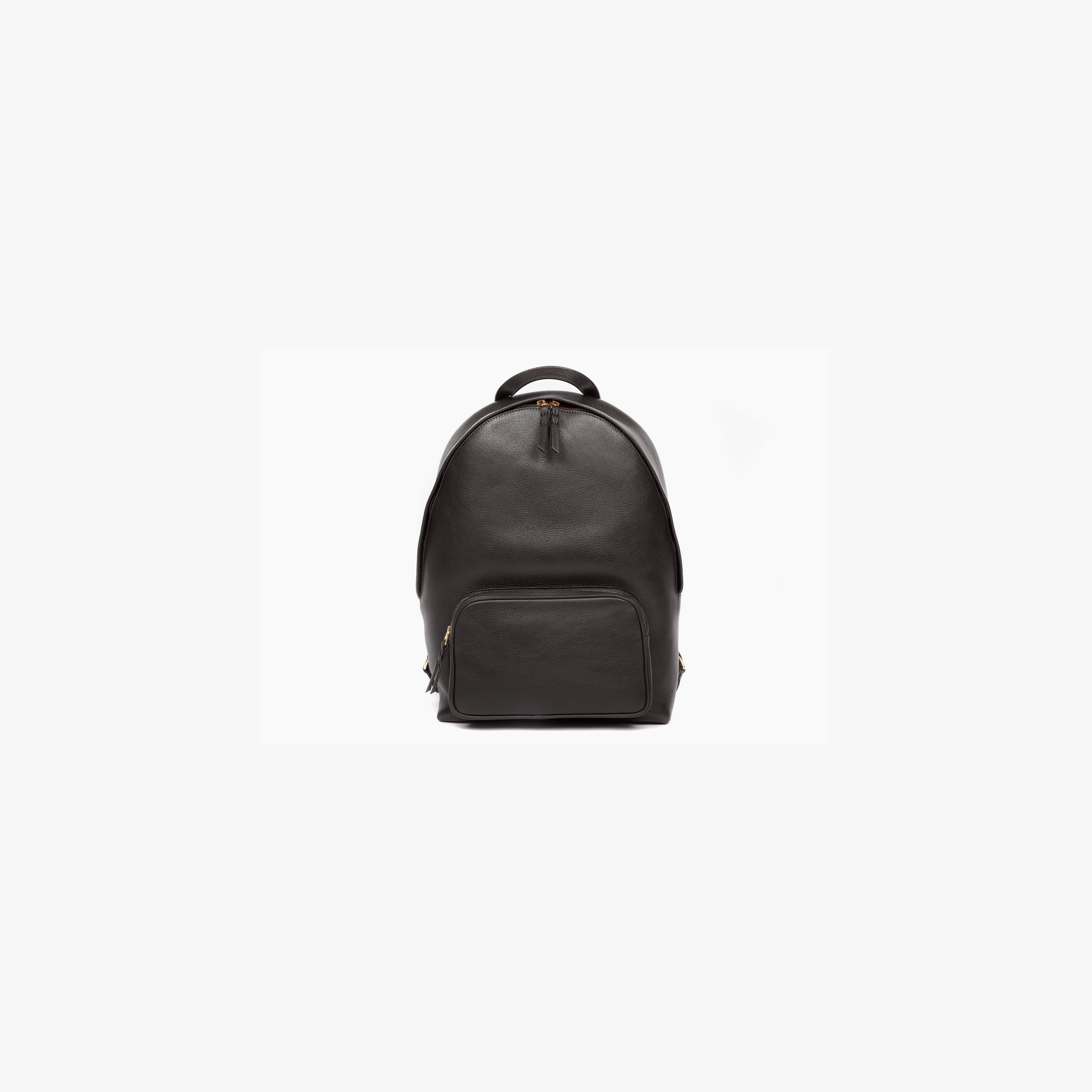 Leather Zipper Backpack