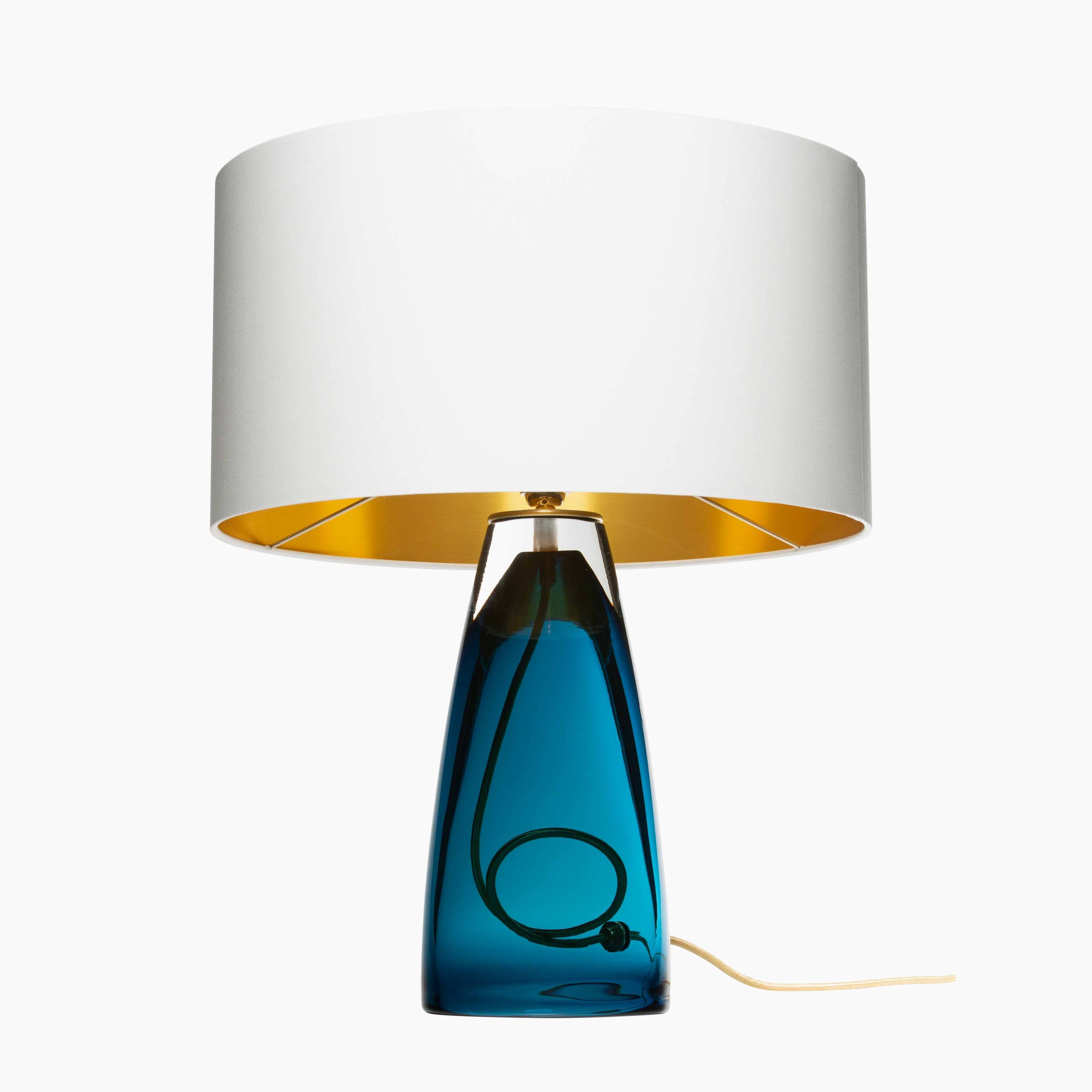 SERAFINA Lamp · Peacock Blue+White or Charcoal+Gold