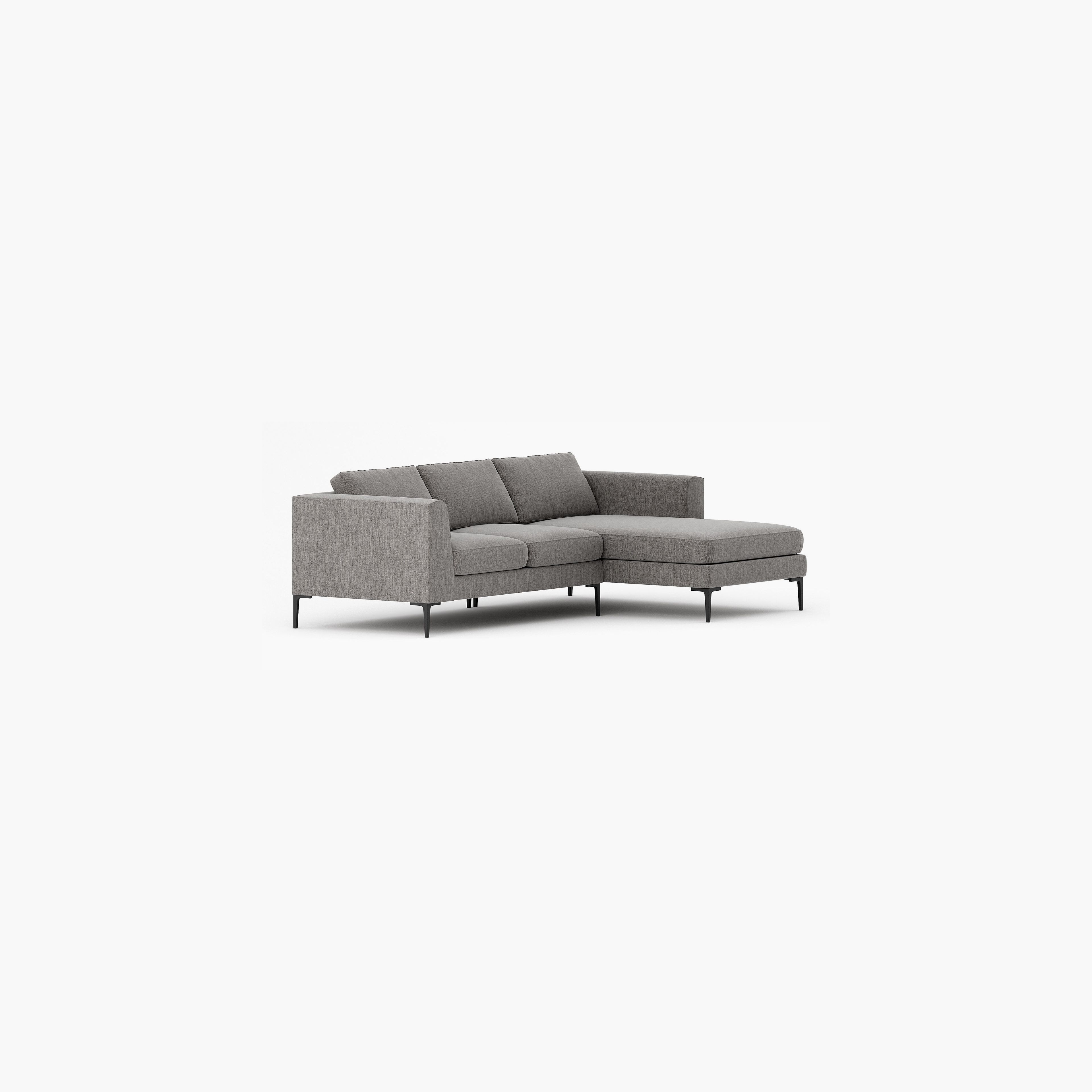 Dekayess Chaise Sectional in Latex + Wool