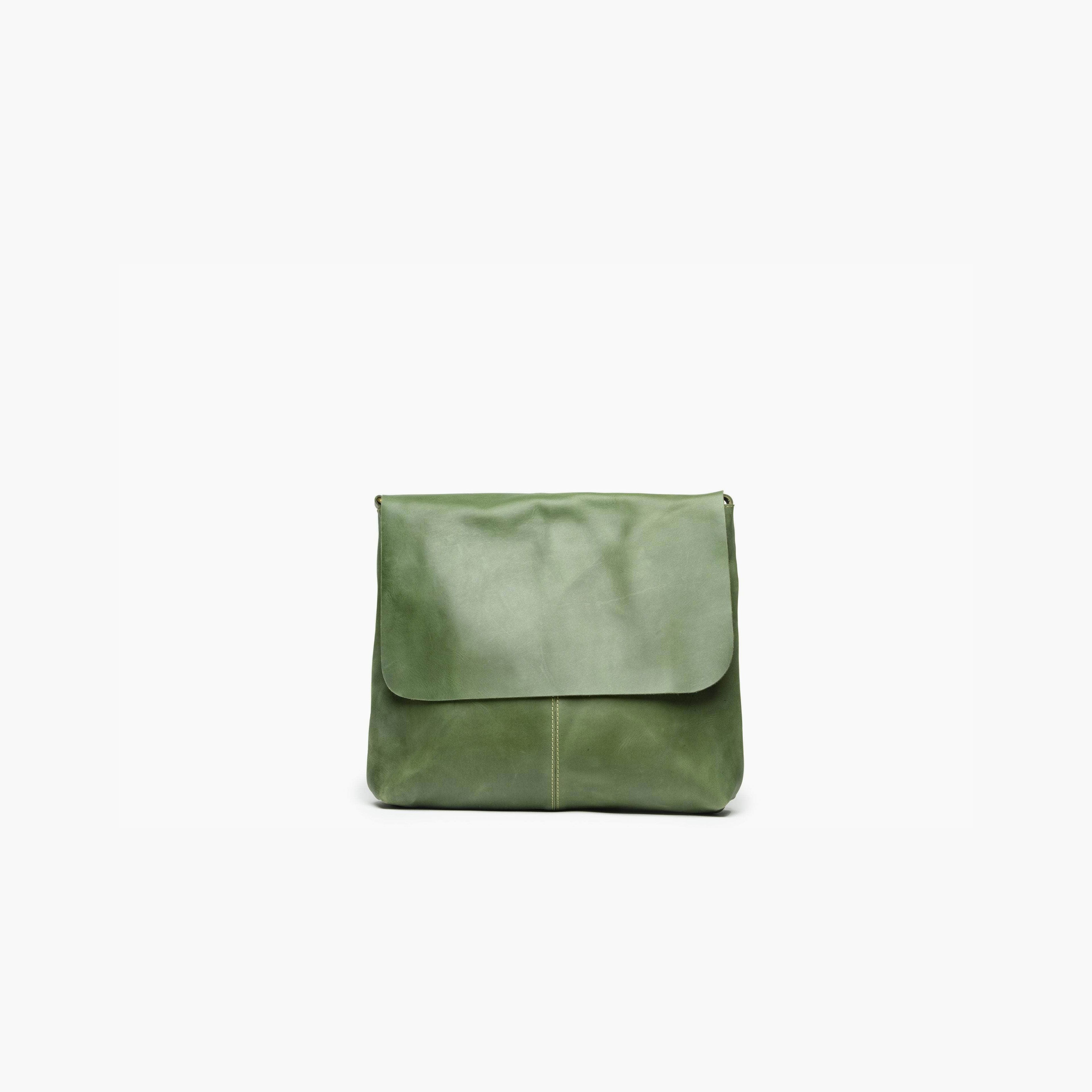 Telak Leather Messenger Bag - Forest Green