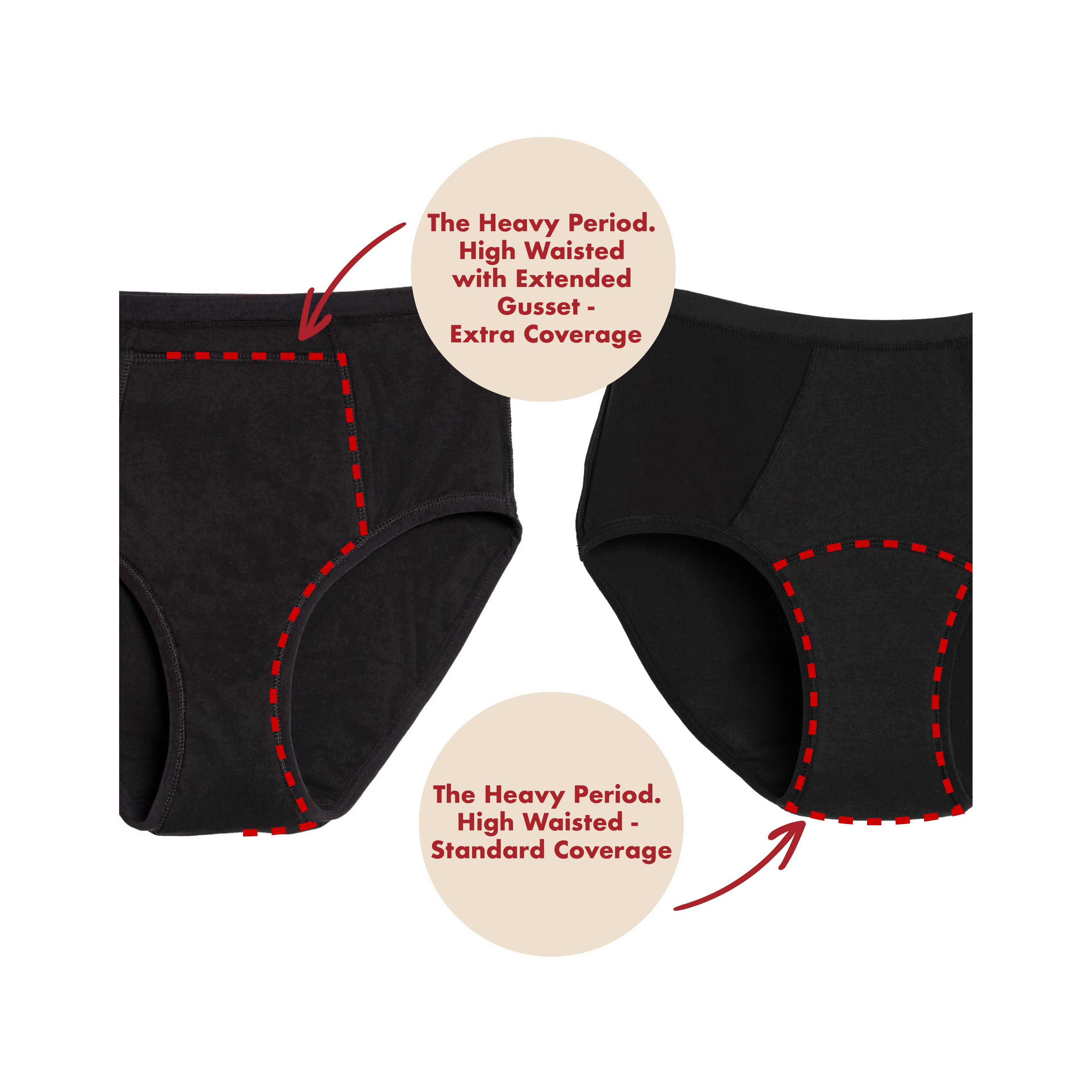 Nyssa 3-Ct VieWear Period Comfort Underwear + Uterine Ice/Heat