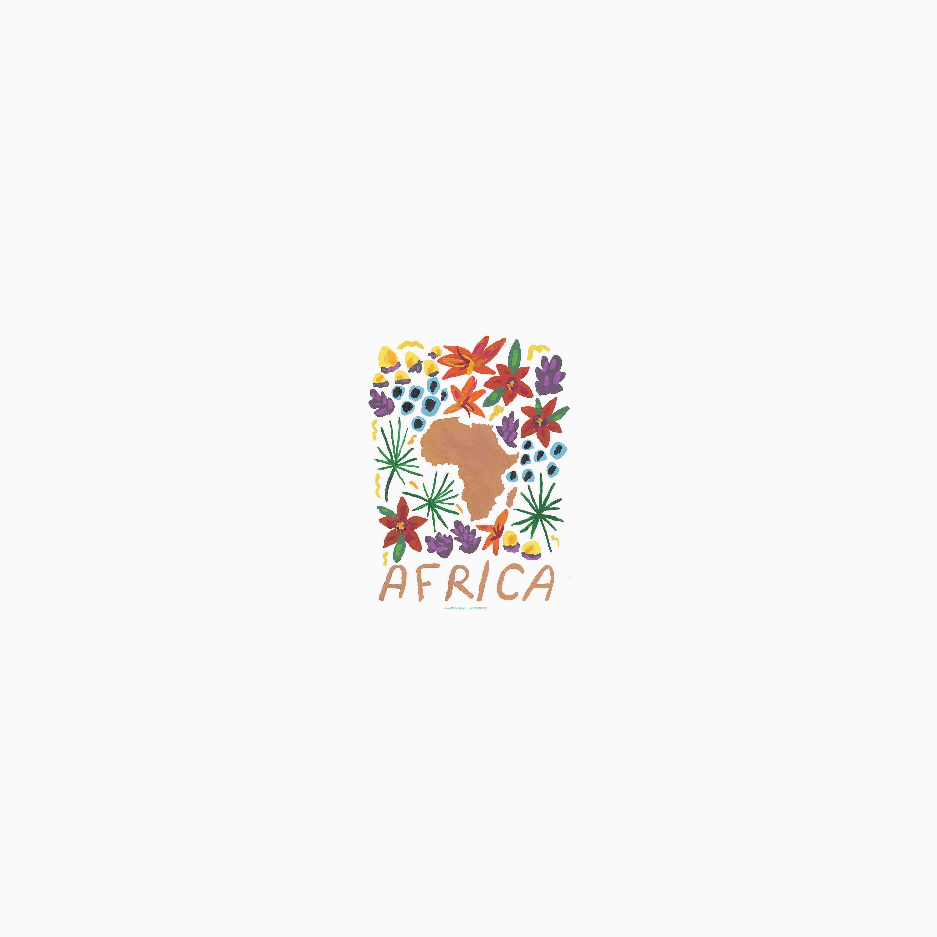 Africa Gouache Print