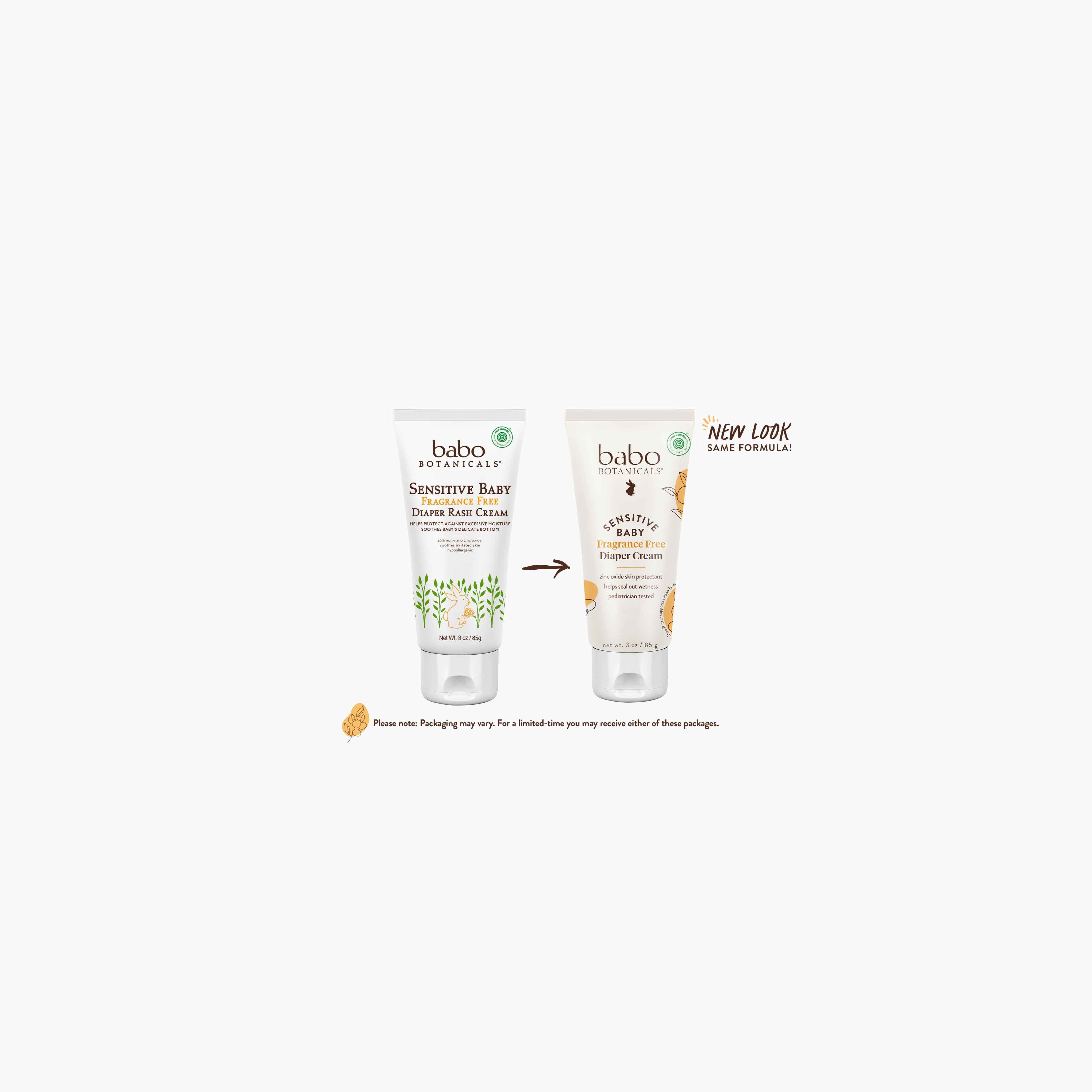 Sensitive Baby Fragrance-Free Zinc Diaper Rash Cream Duo