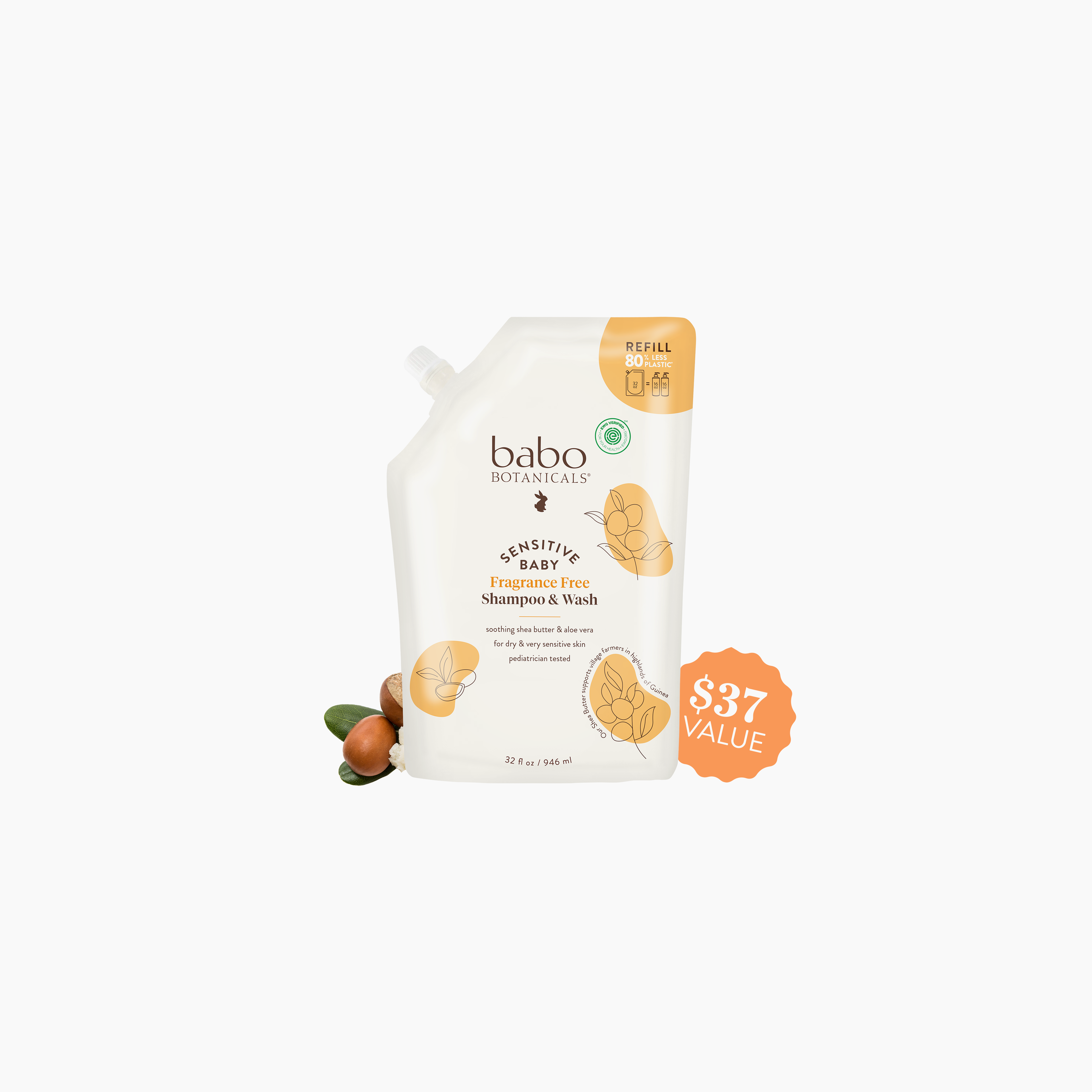 Sensitive Baby Shampoo & Wash Refill 32oz