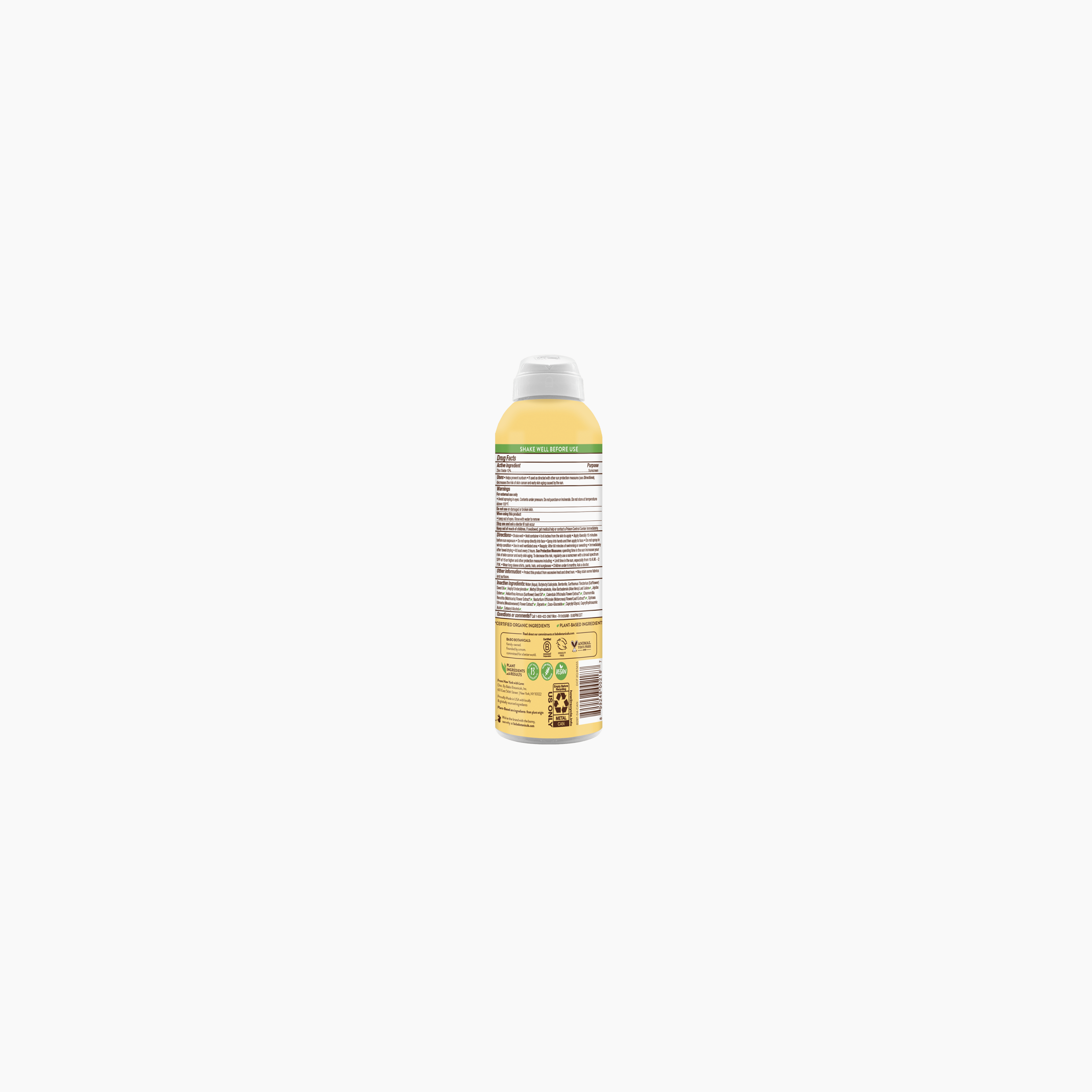 Sheer Zinc Mineral Sunscreen Spray SPF30