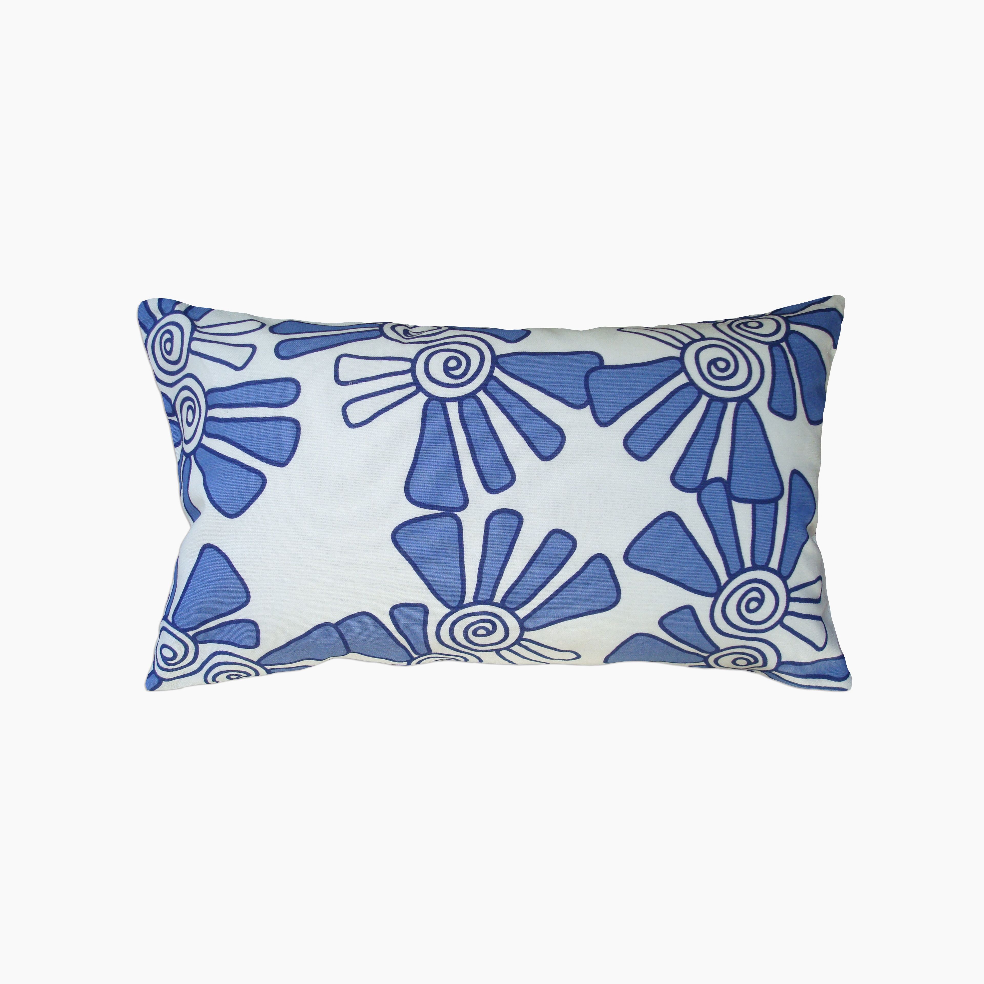 Alex Cobalt Blue Linen Pillow