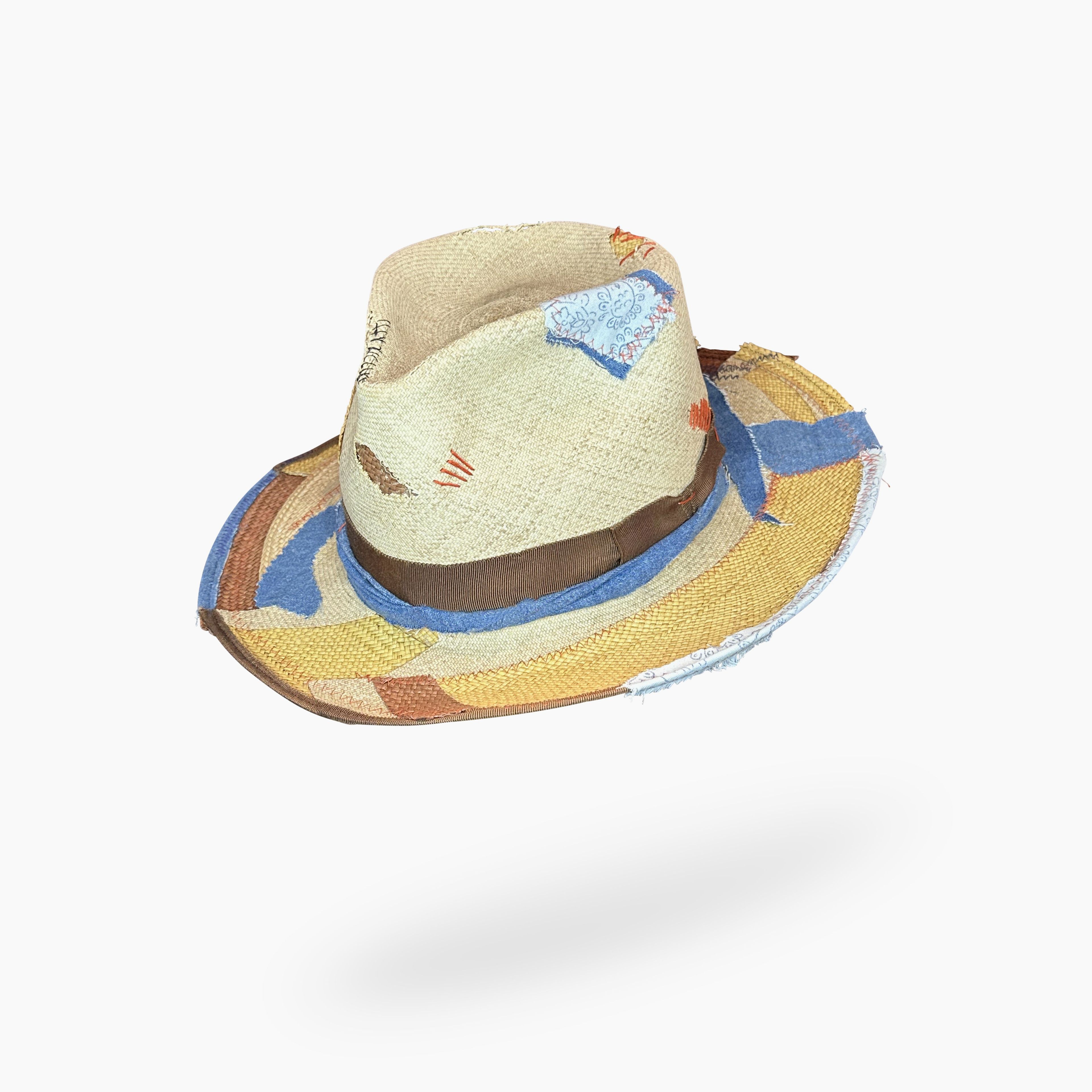 "Summer Pastiche" Straw Monte Cristi Hat