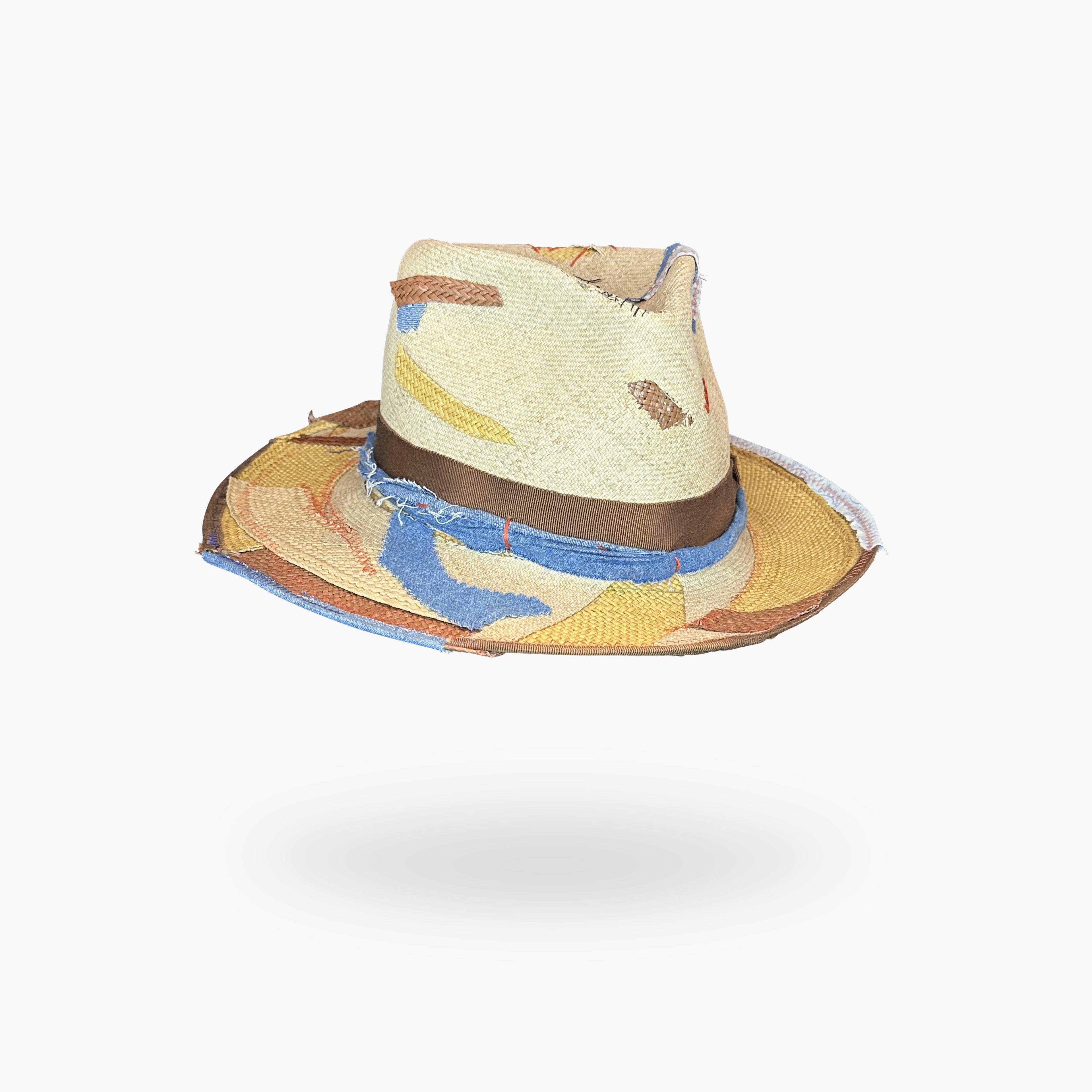 "Summer Pastiche" Straw Monte Cristi Hat