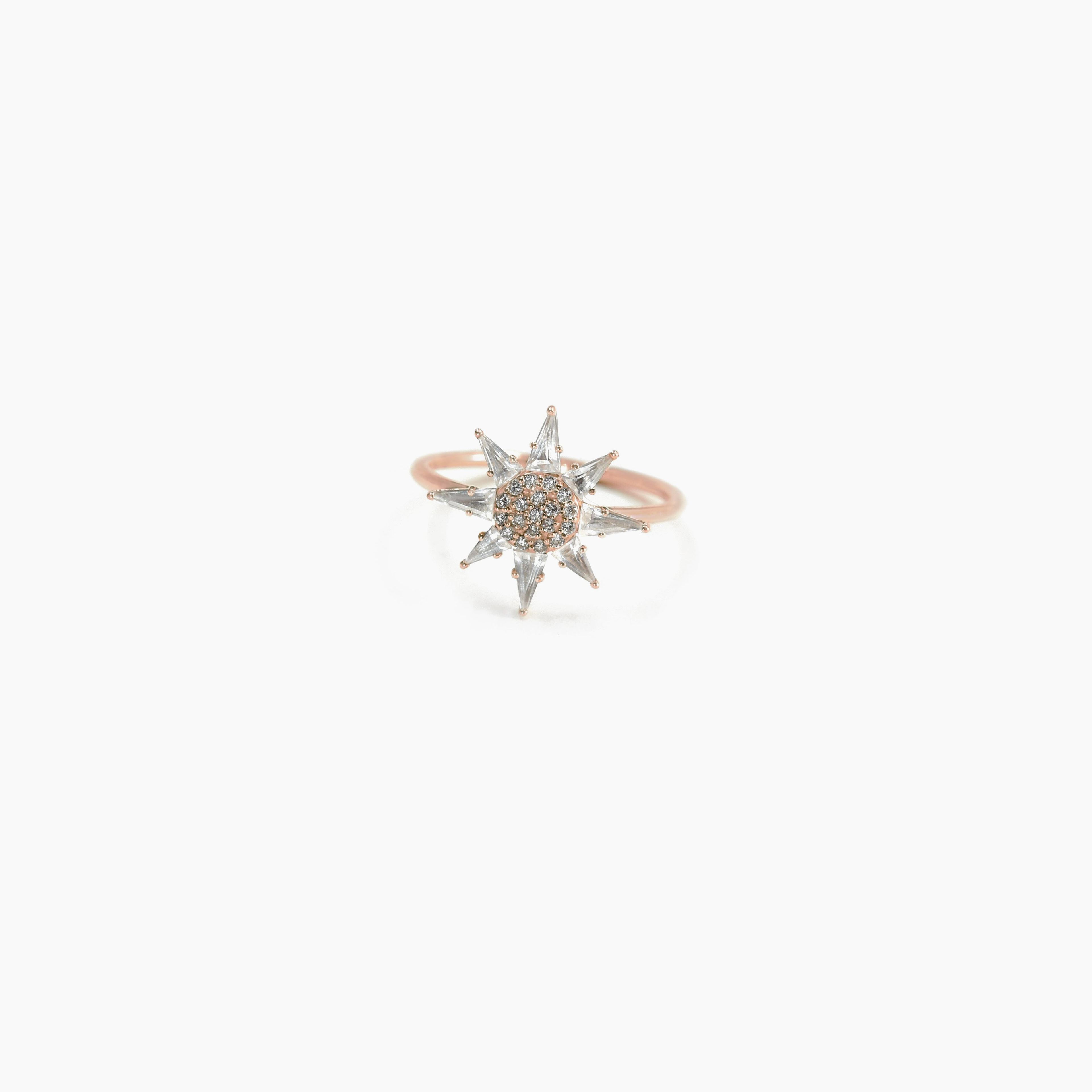 Clio Star Ring White Diamonds