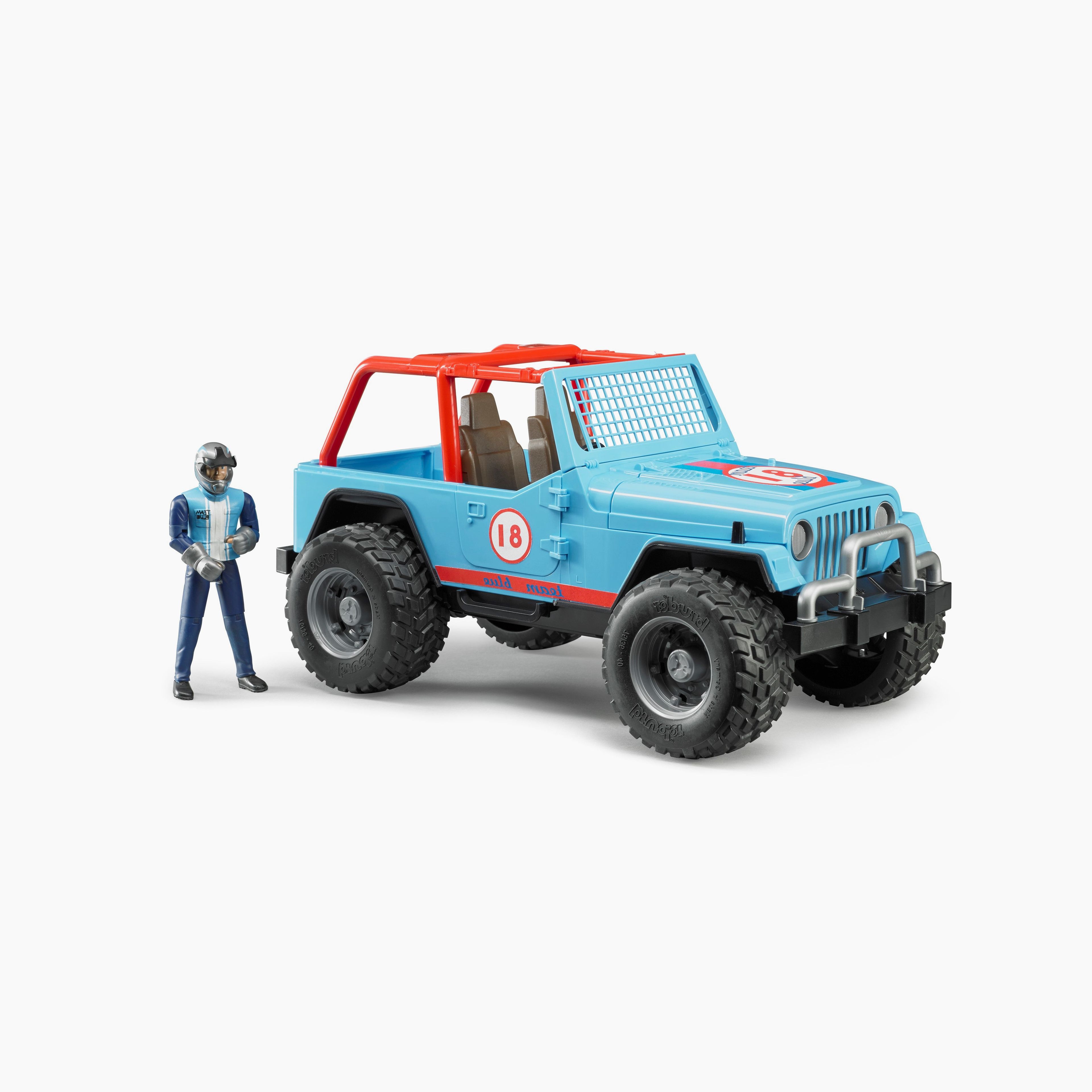 Bruder 02541 Jeep Cross Country Racer Blue w/ Driver 18.10.10