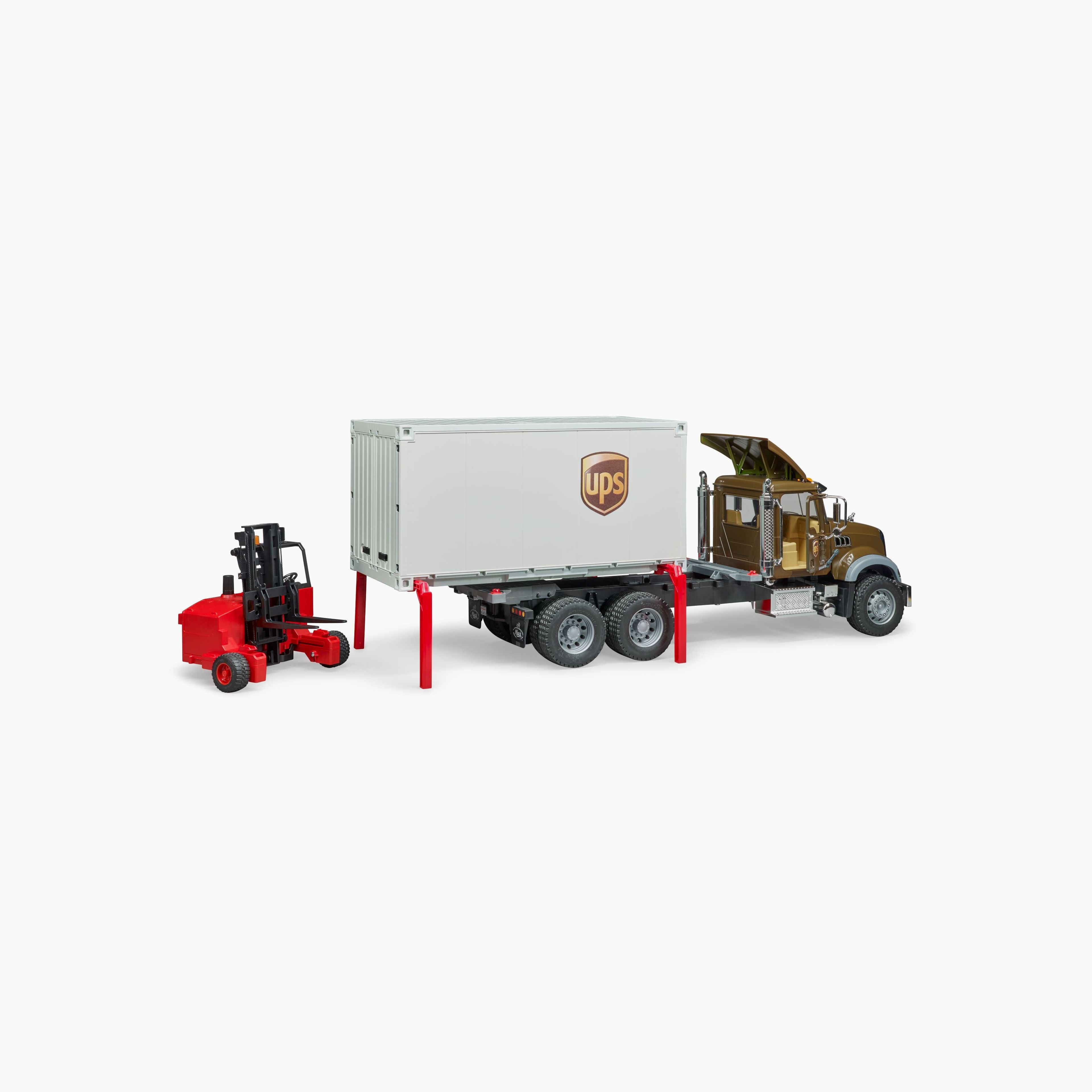 Bruder 02828 MACK Granite UPS Logistics Truck and Forklift 28.12.10