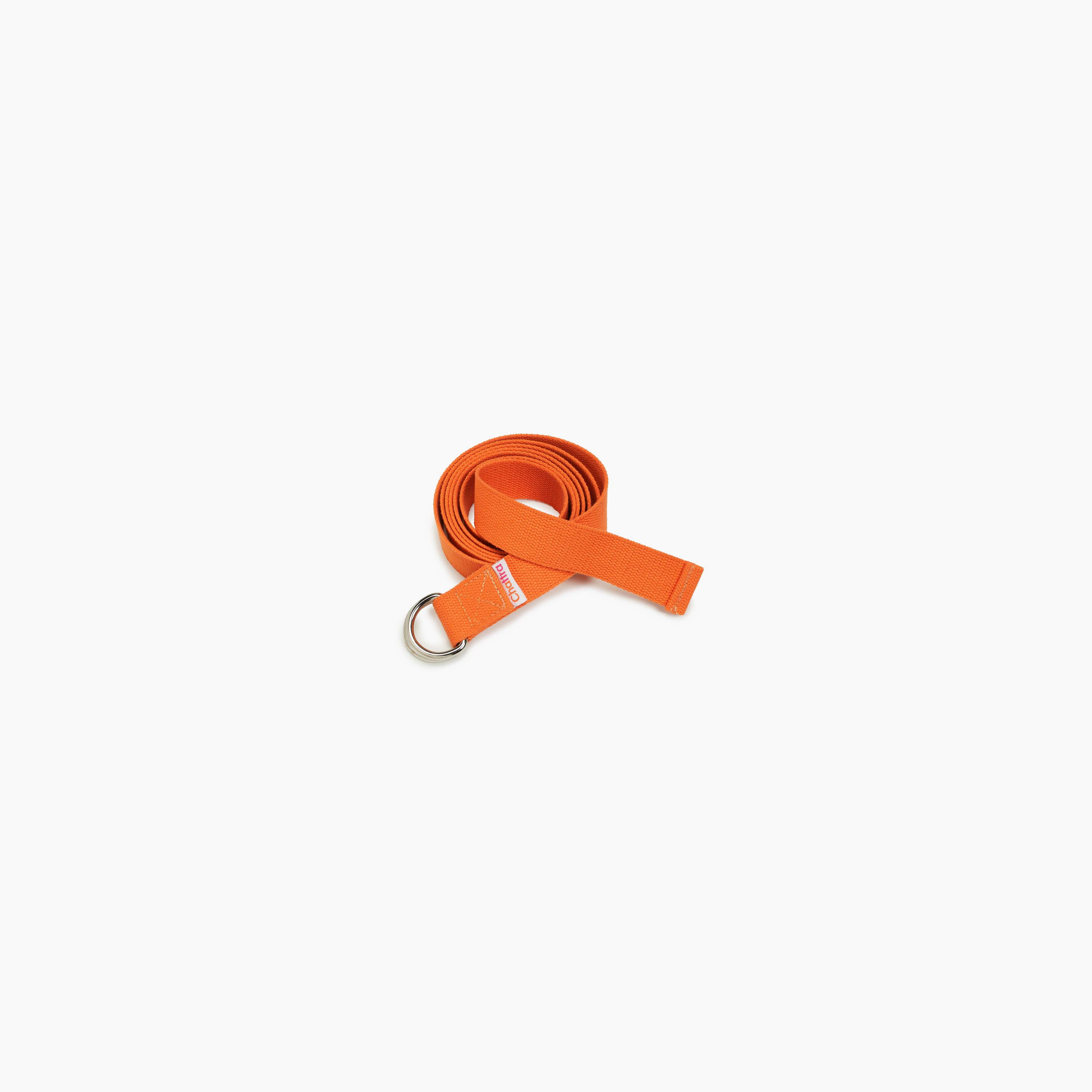 Yoga Strap 9' D-Ring Orange with Pouch