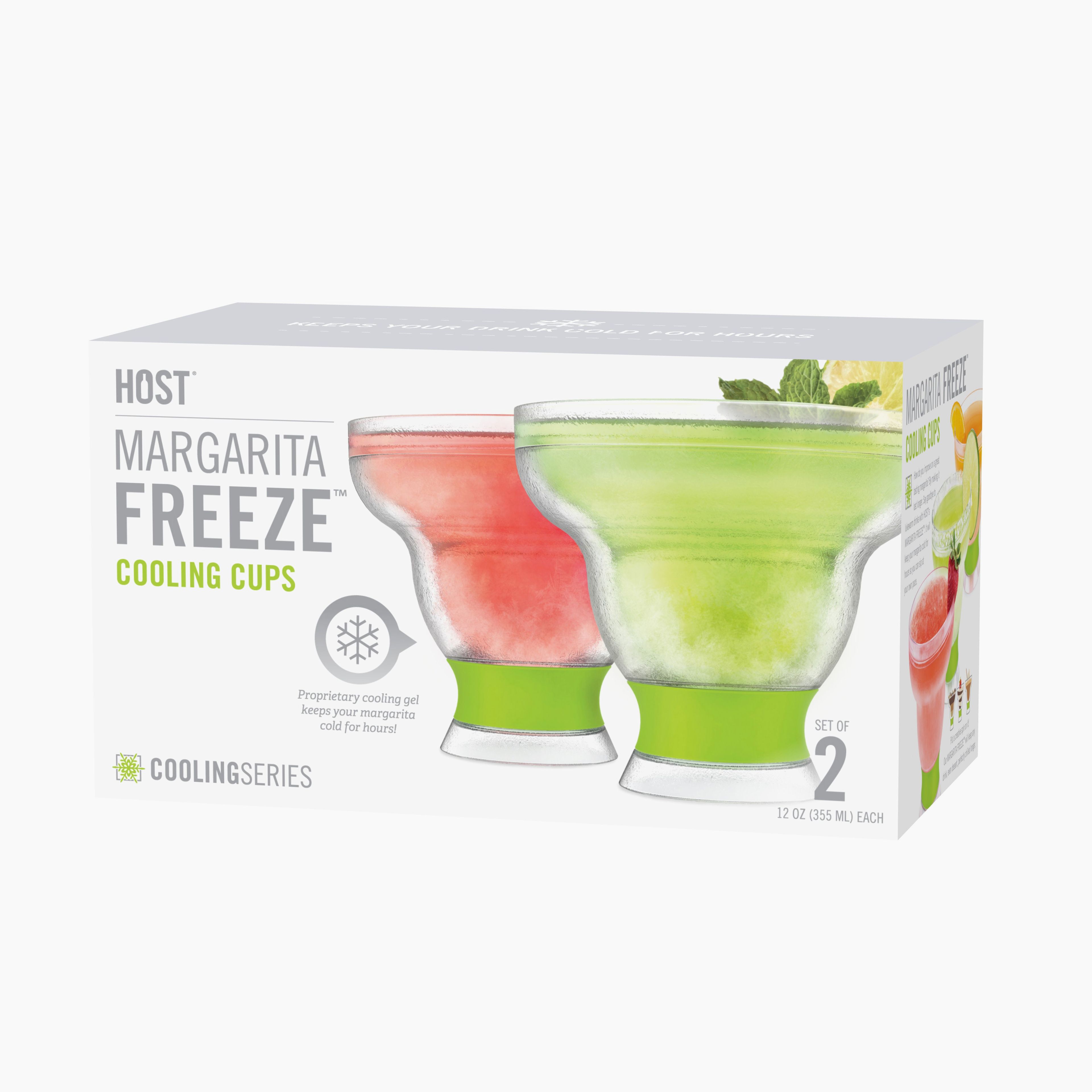 Margarita FREEZE Cooling Cup in Green, Set of 2