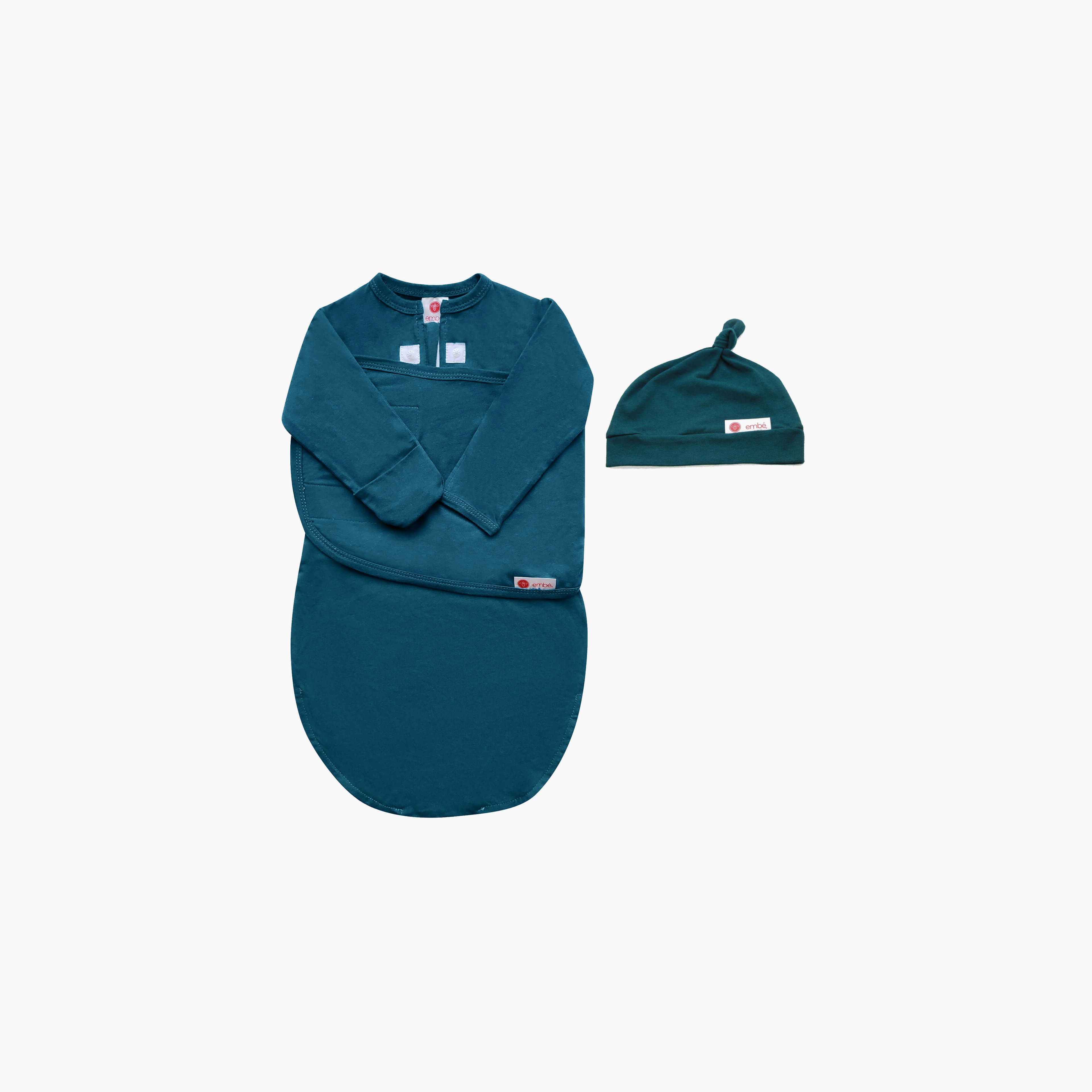 Hat + Long Sleeve Swaddle Sack Bundle by embé