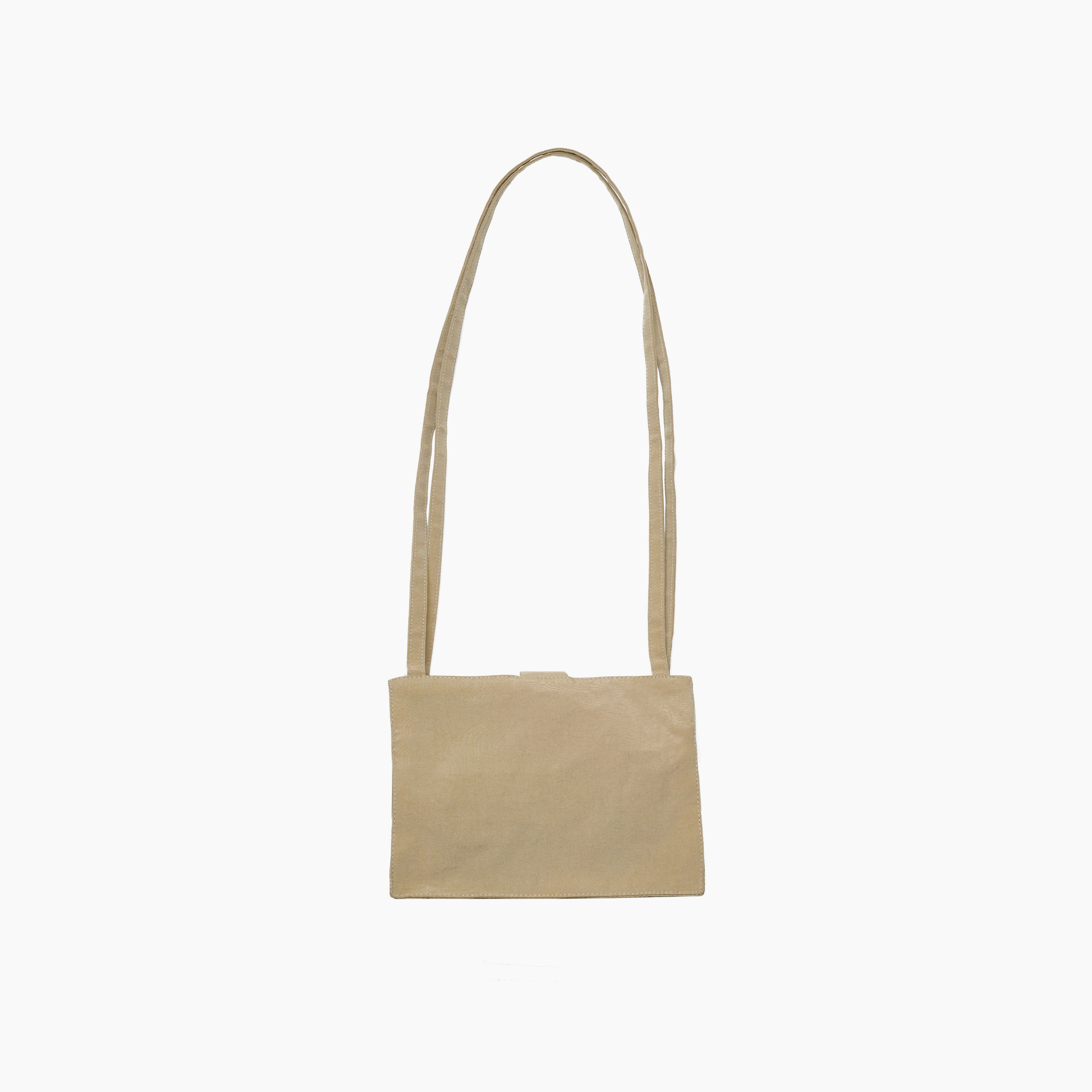 Tan Nylon Mini Long Lady Bag