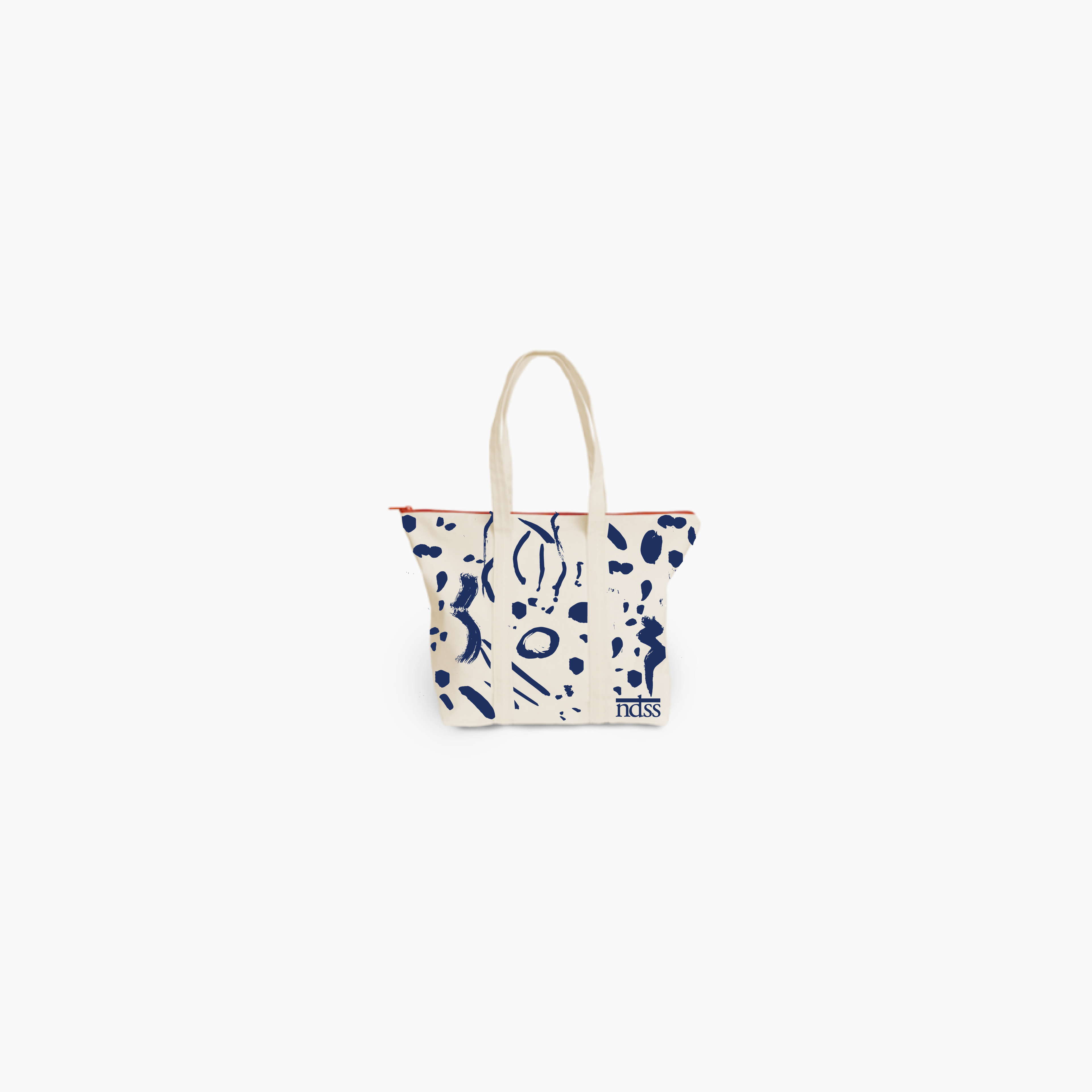 NDSS x Dance Happy Abstract Wide Tote Bag with zipper