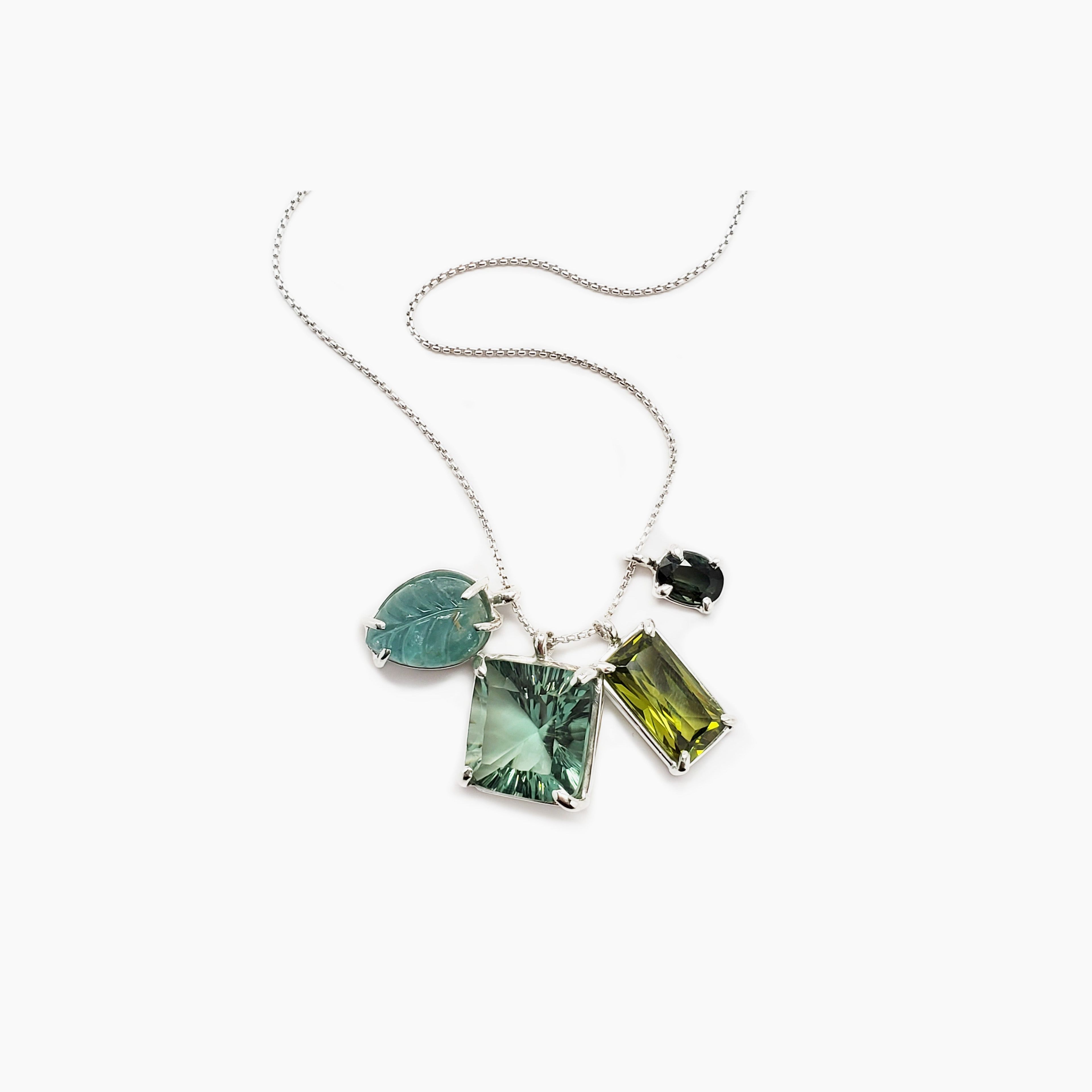 Emerald 4 Charm Necklace