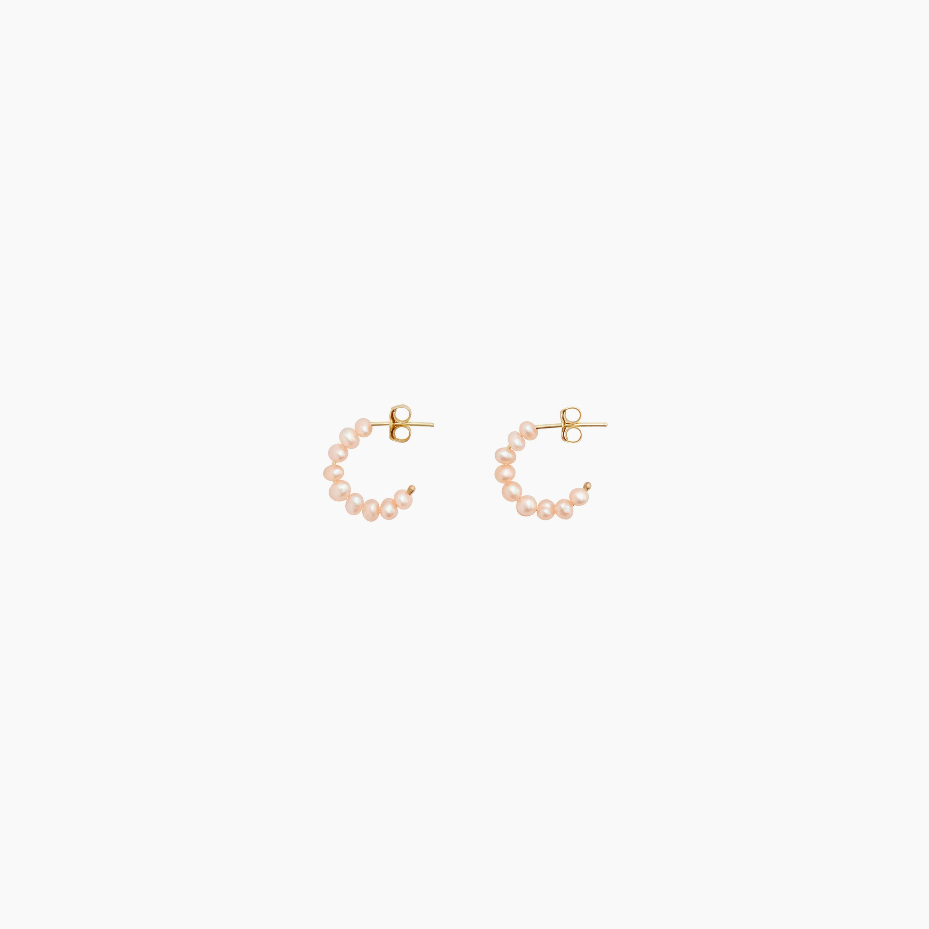 Fifth Ave Pearl Hoops