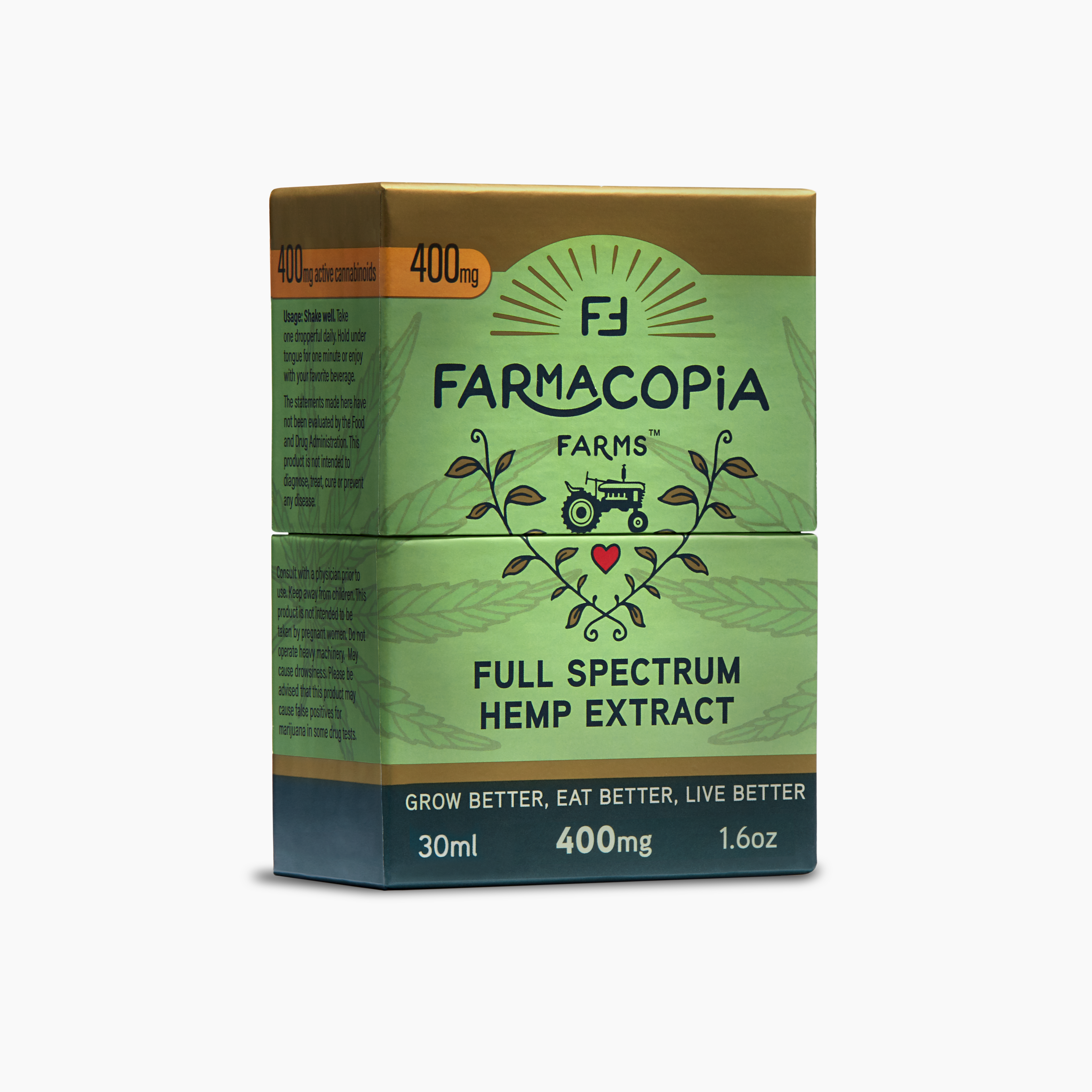 Farmacopia Farms Full Spectrum Hemp Extract, 400mg