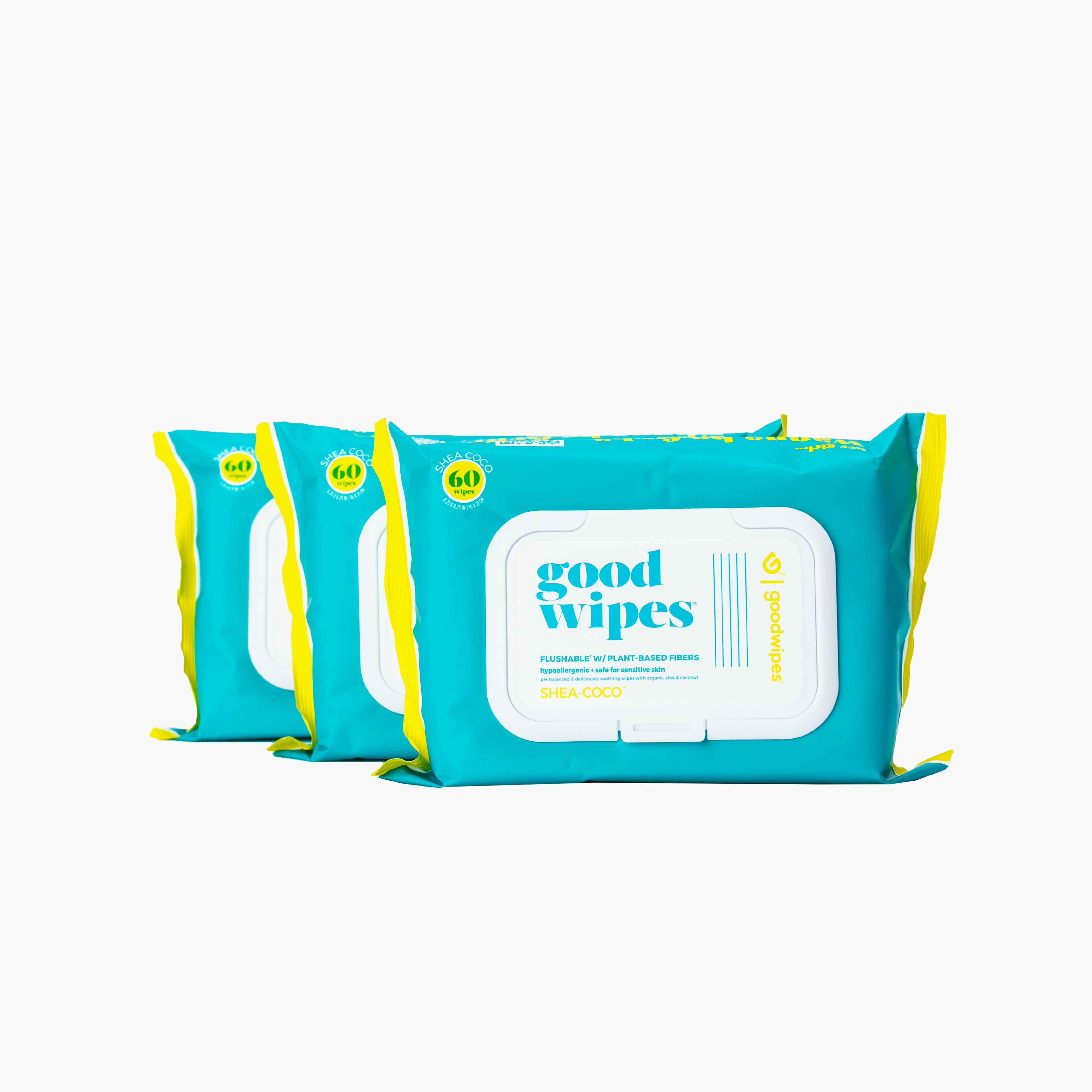 60ct Flushable Wipes - 3 Pack