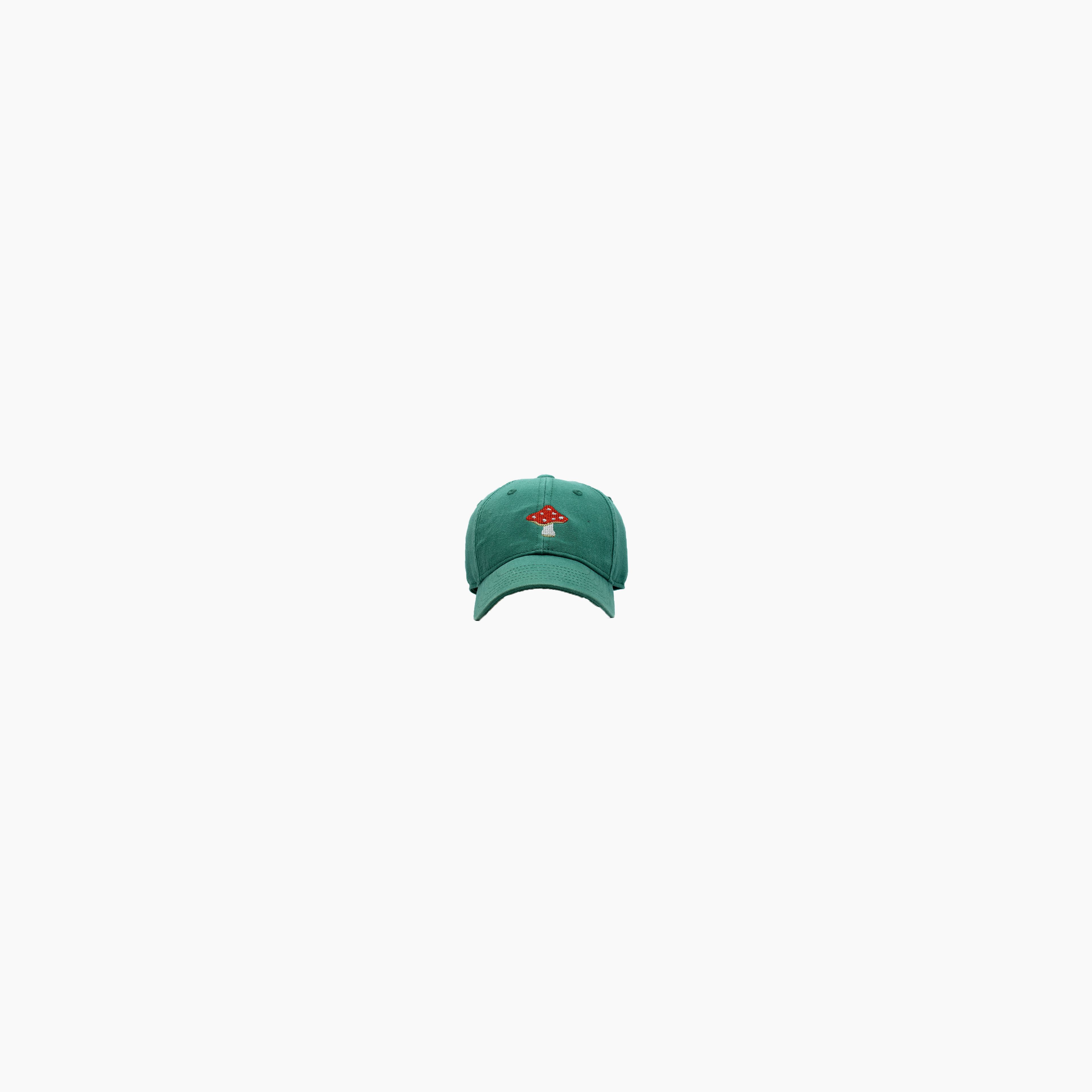Kids Mushroom Baseball Hat - Moss Green