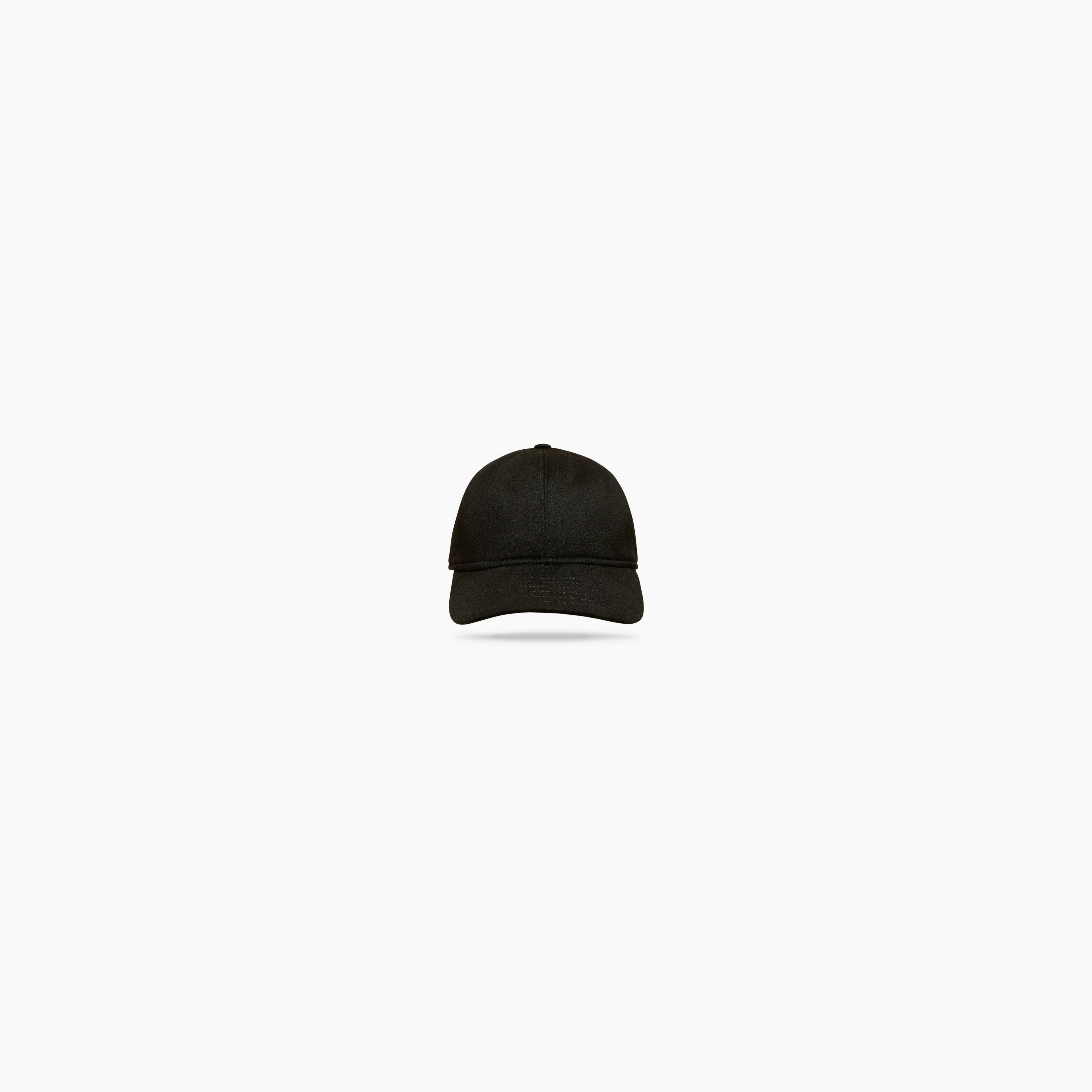 Cashmere Baseball Cap - Black - W