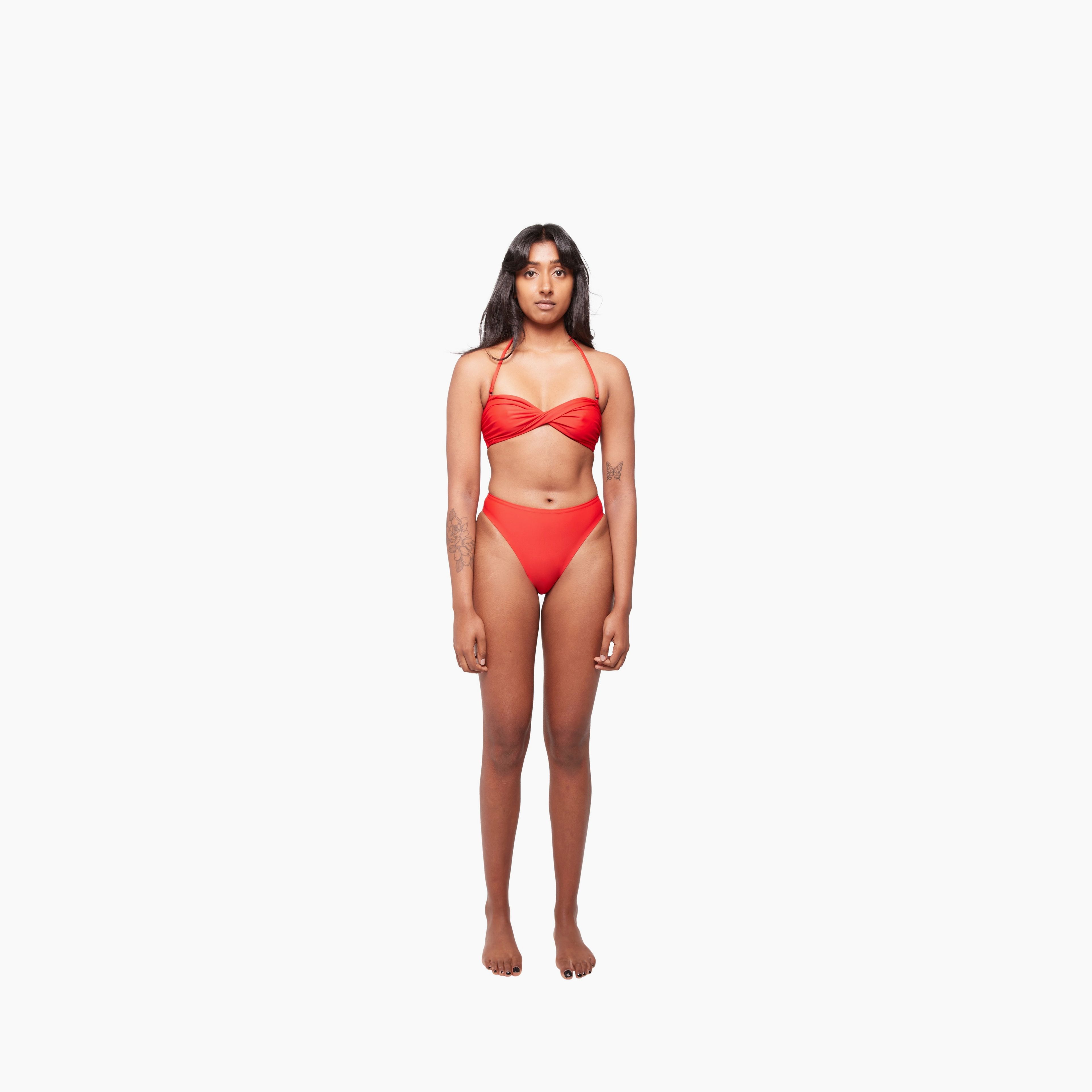 Ha 001 - Mid Rise Bikini Brief - Redcoat