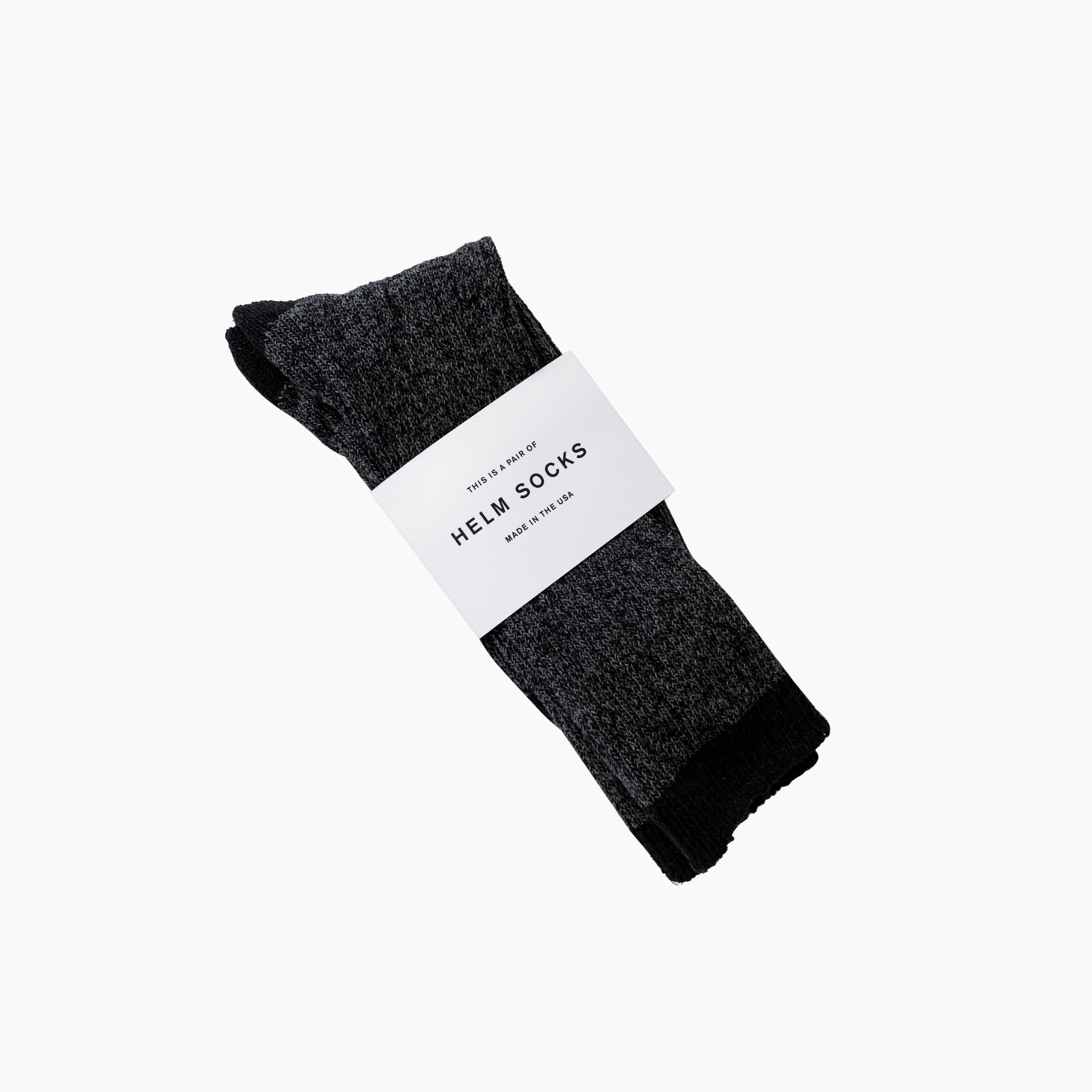 HELM Cabin Socks - Black + Grey