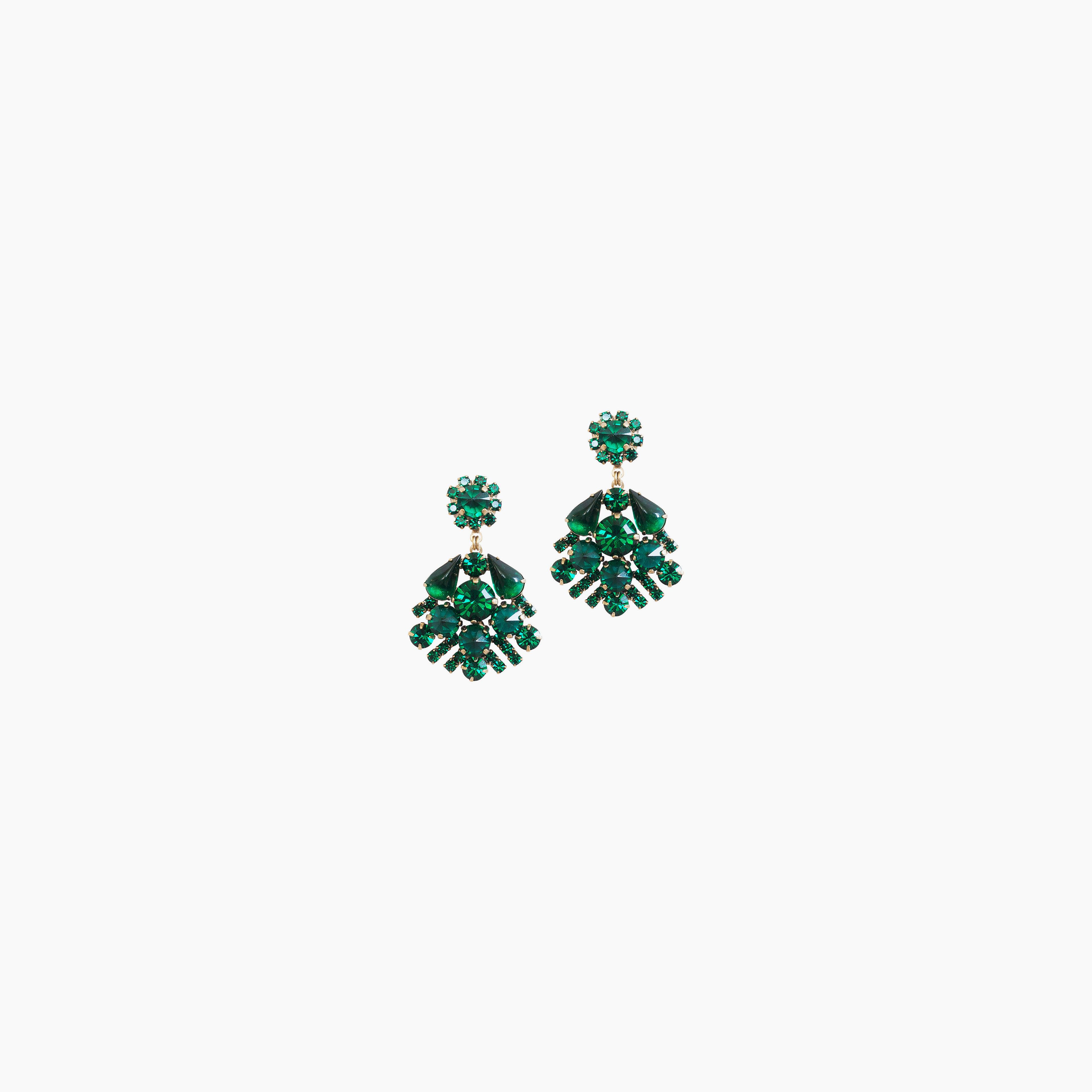 Willa Earrings in Emerald
