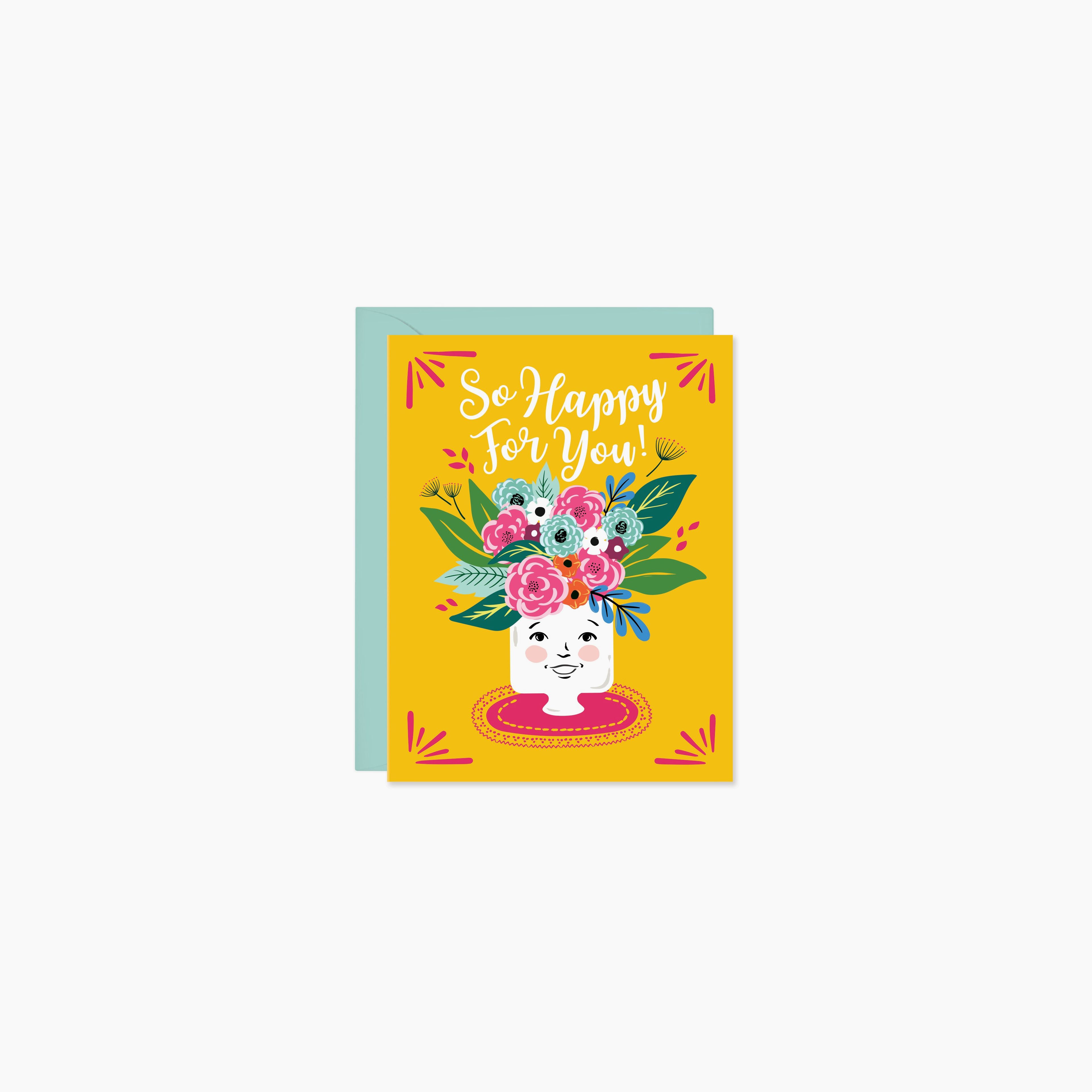 Happy For You Flower Pot Card