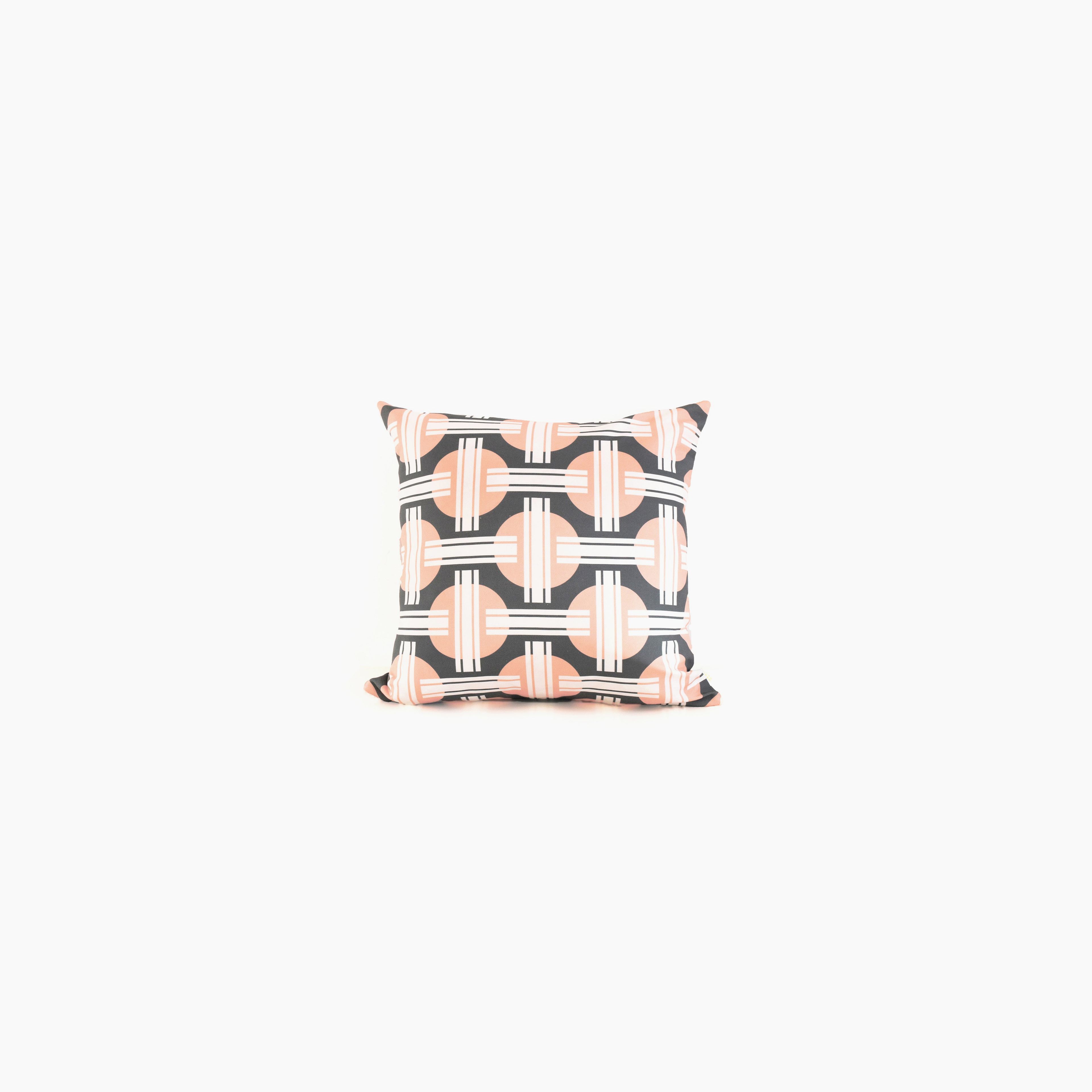 Orient Linen Cotton Pillow (18x18) – Salmon Pink