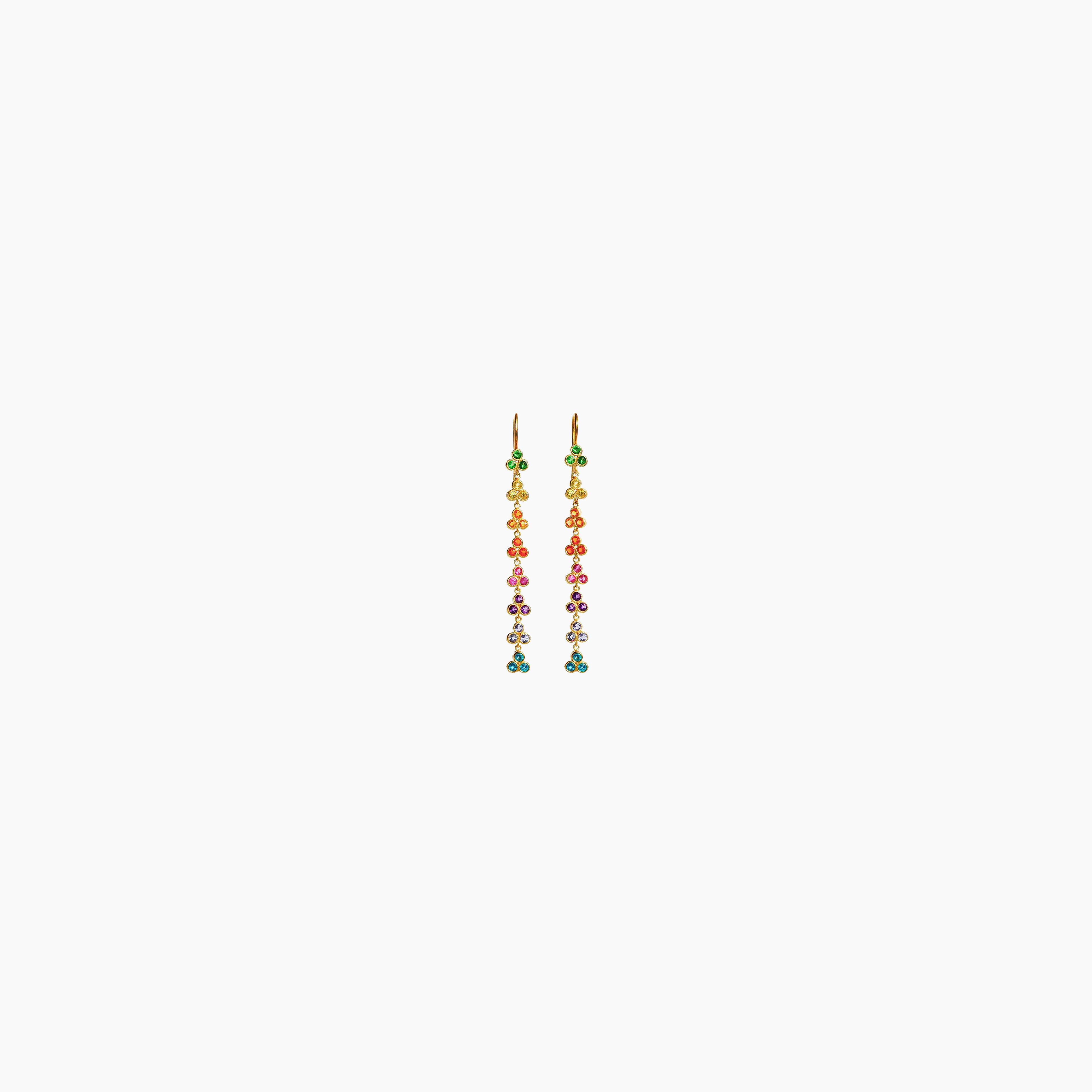 Dangling Rainbow Bollywood Earrings