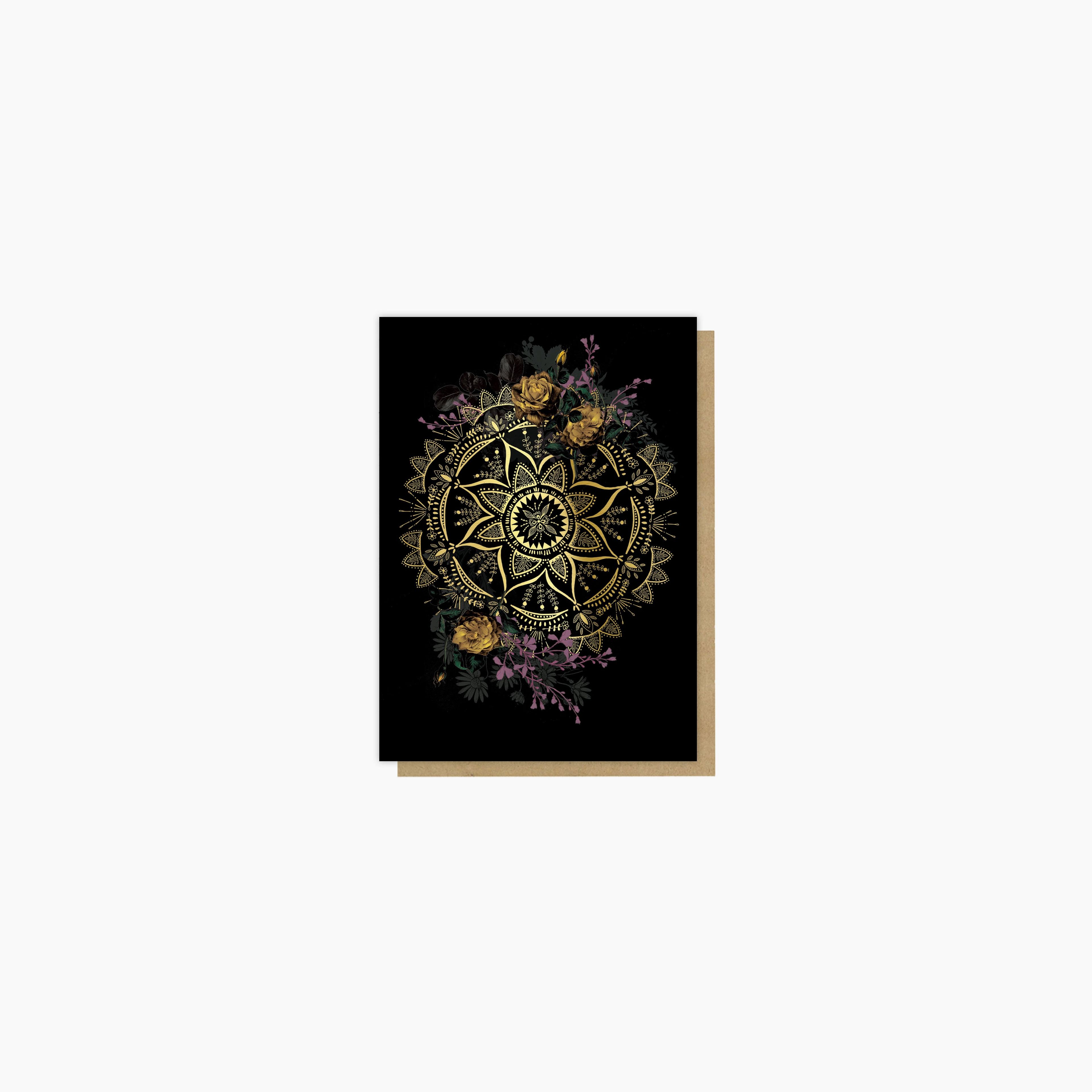 Greeting Card, Golden Mandala
