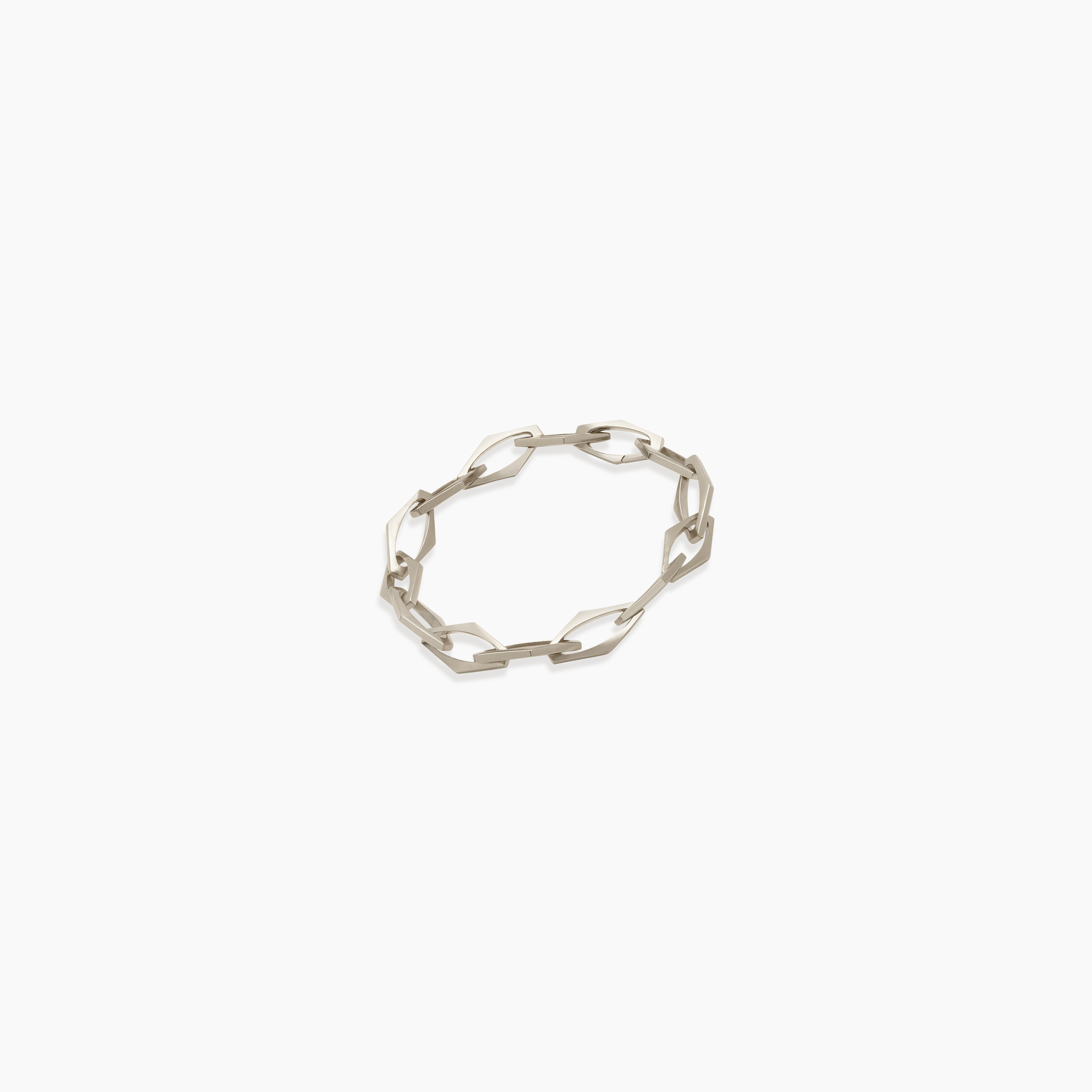 Silver Hex Link Bracelet