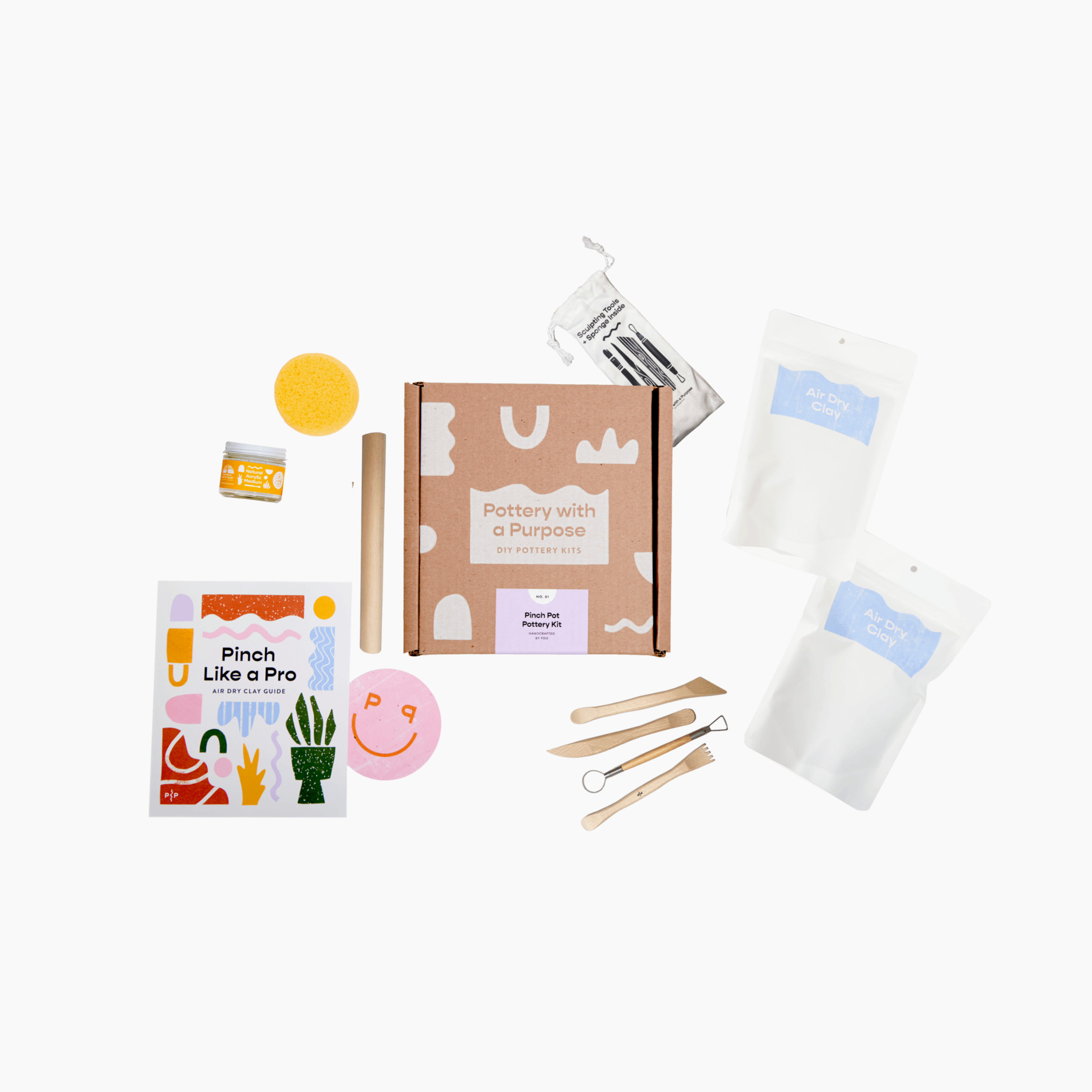 Beginner Pottery Kit  – Air Dry