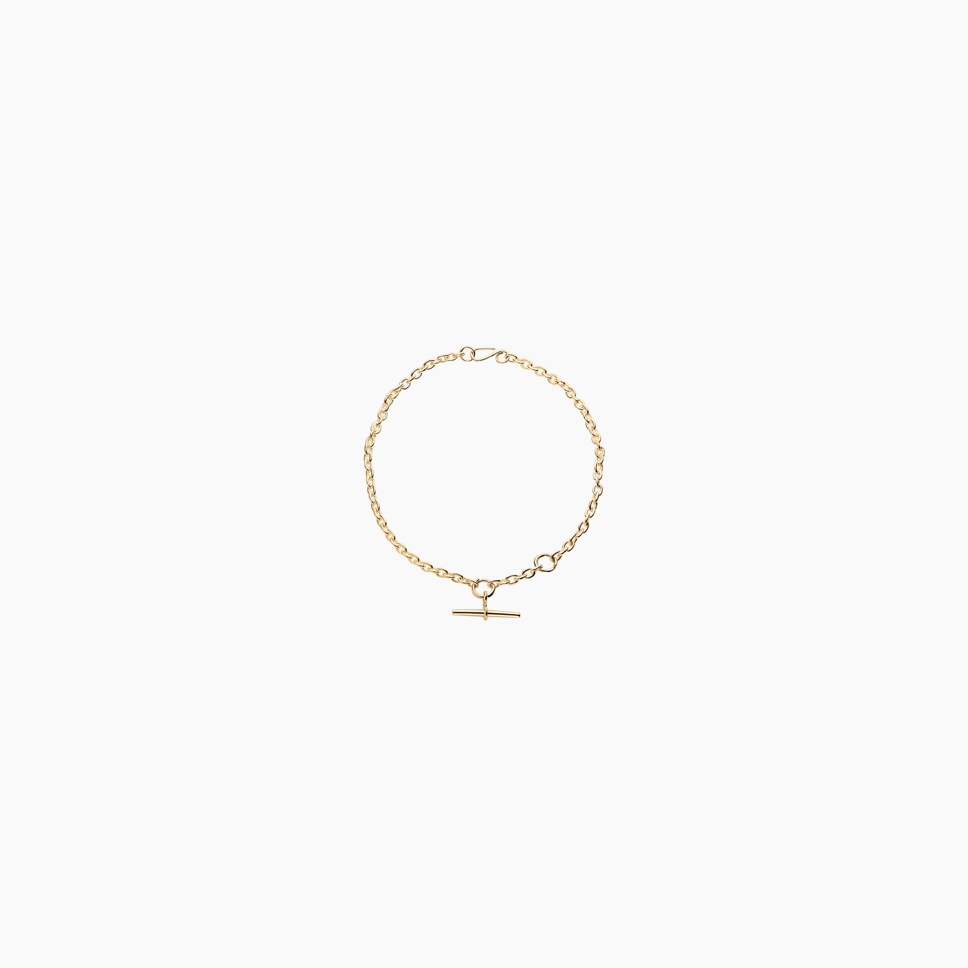 Gold Two Moons Toggle Necklace