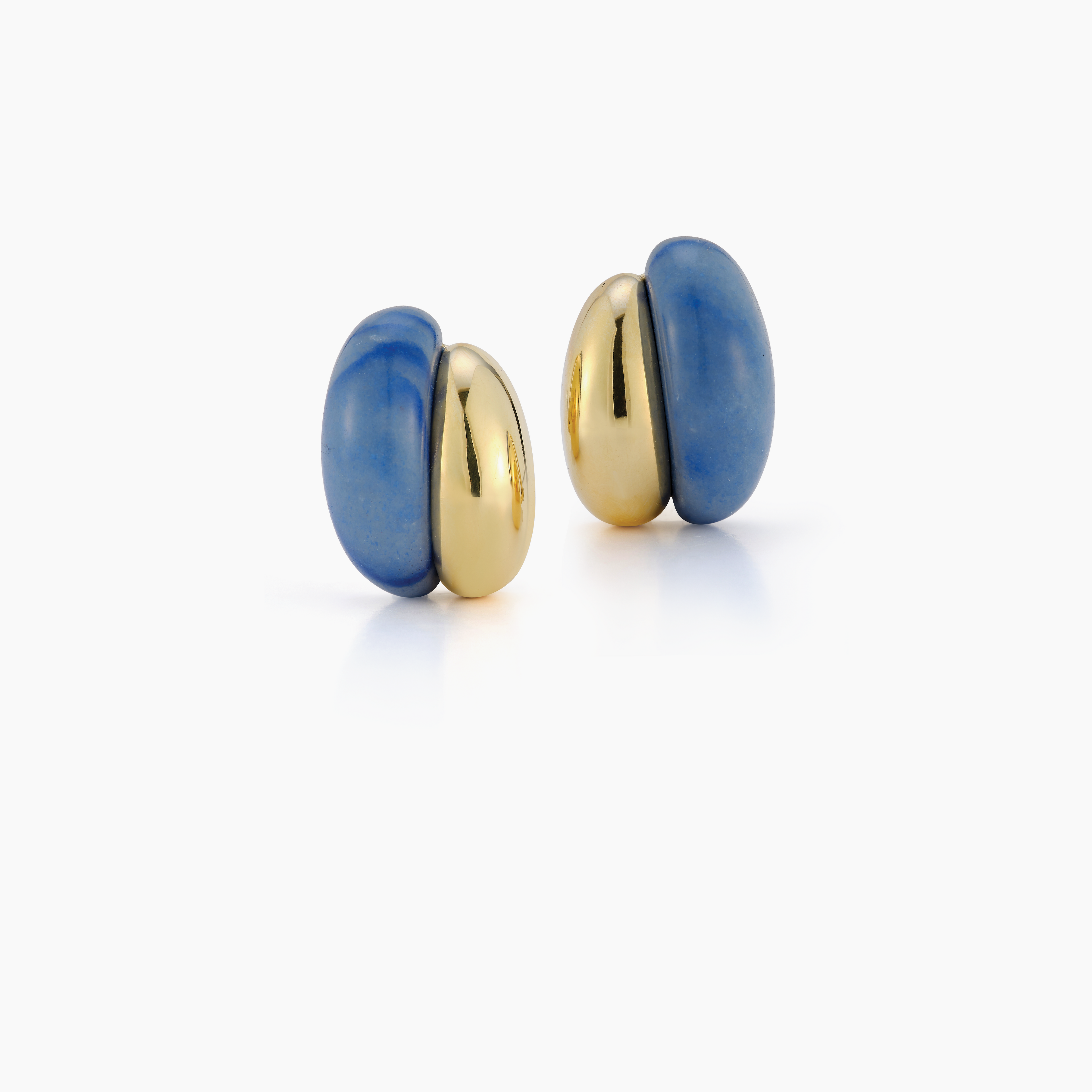 Silhouette Earrings in Blue Aventurine